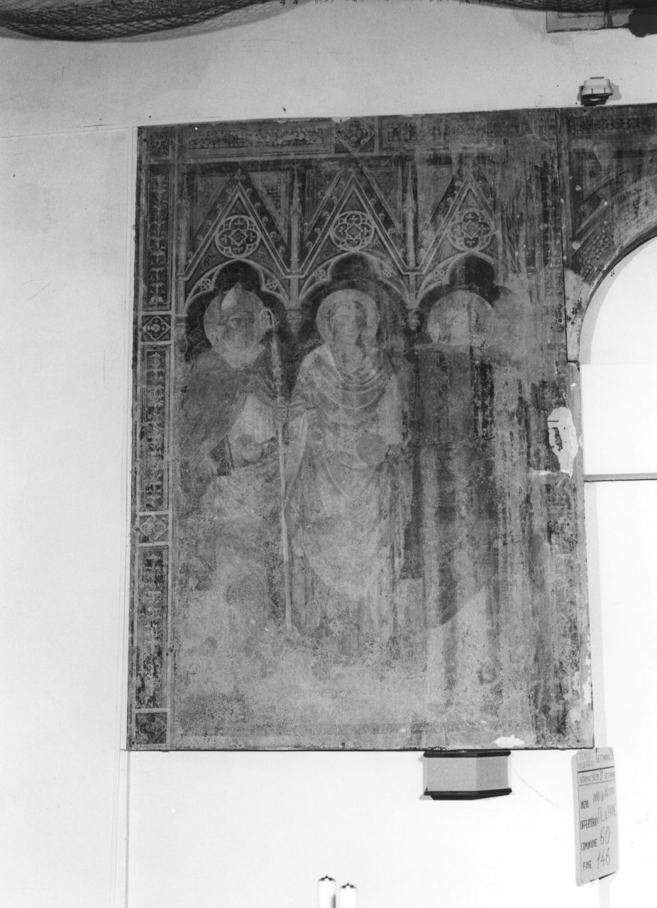 San Nicola di Bari, san Bartolomeo e santo (dipinto) - ambito fiorentino (prima meta' sec. XV)