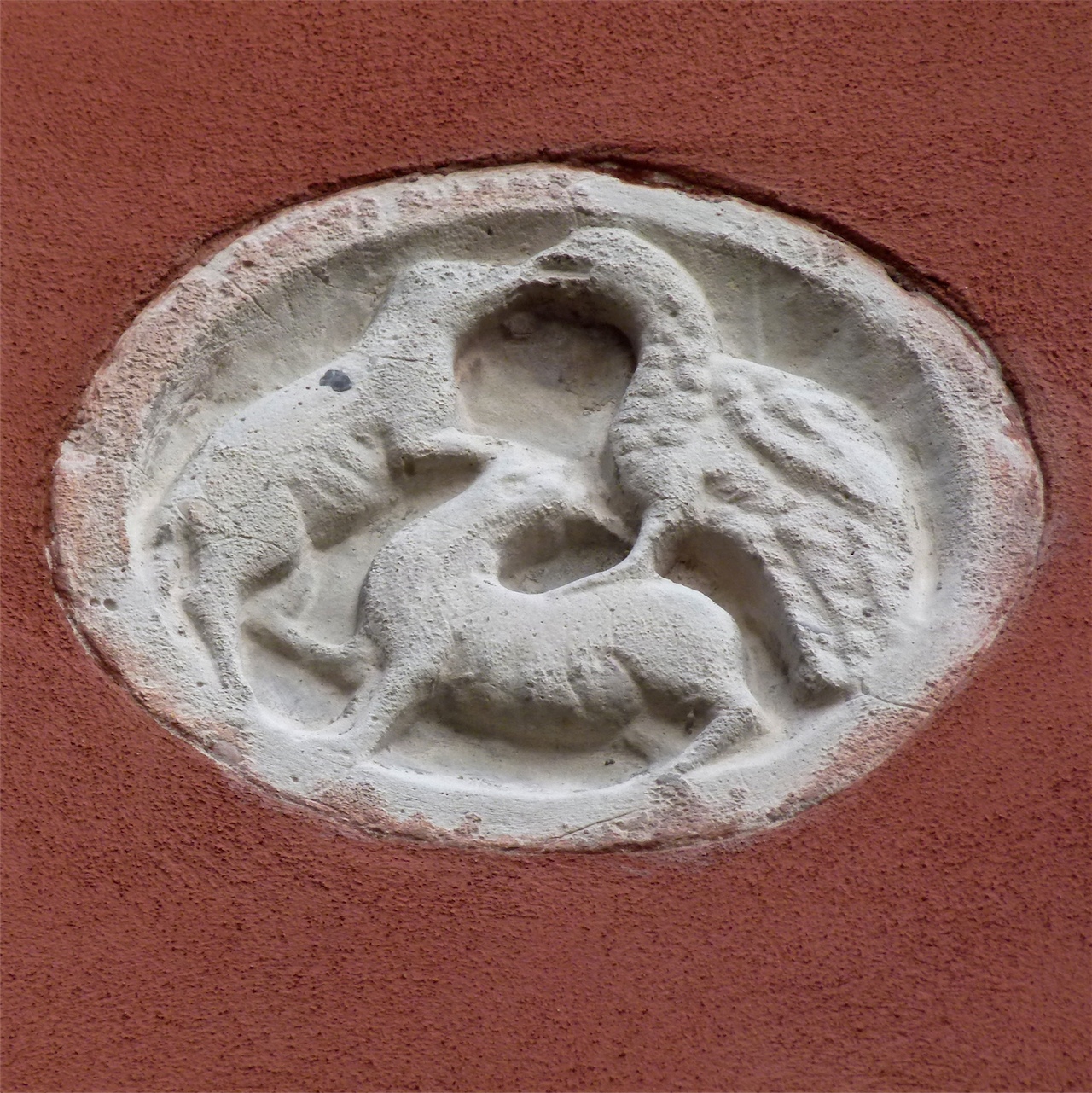 animali e uccelli (formella, pendant) - produzione veneziana (seconda meta' sec. XX)