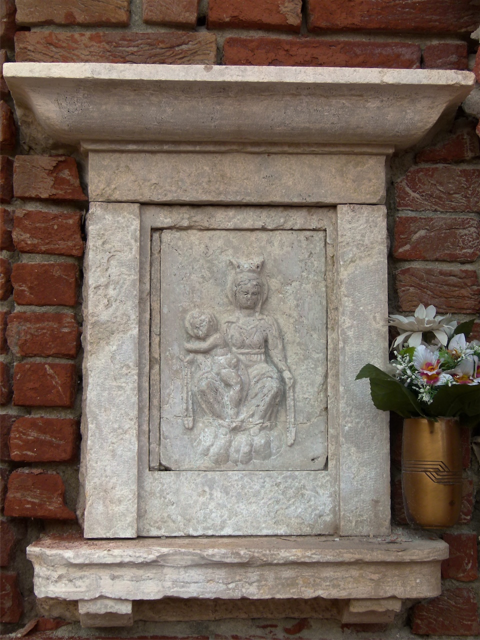 Madonna del Rosario con Bambino (edicola, opera isolata) - produzione veneziana (sec. XVII)