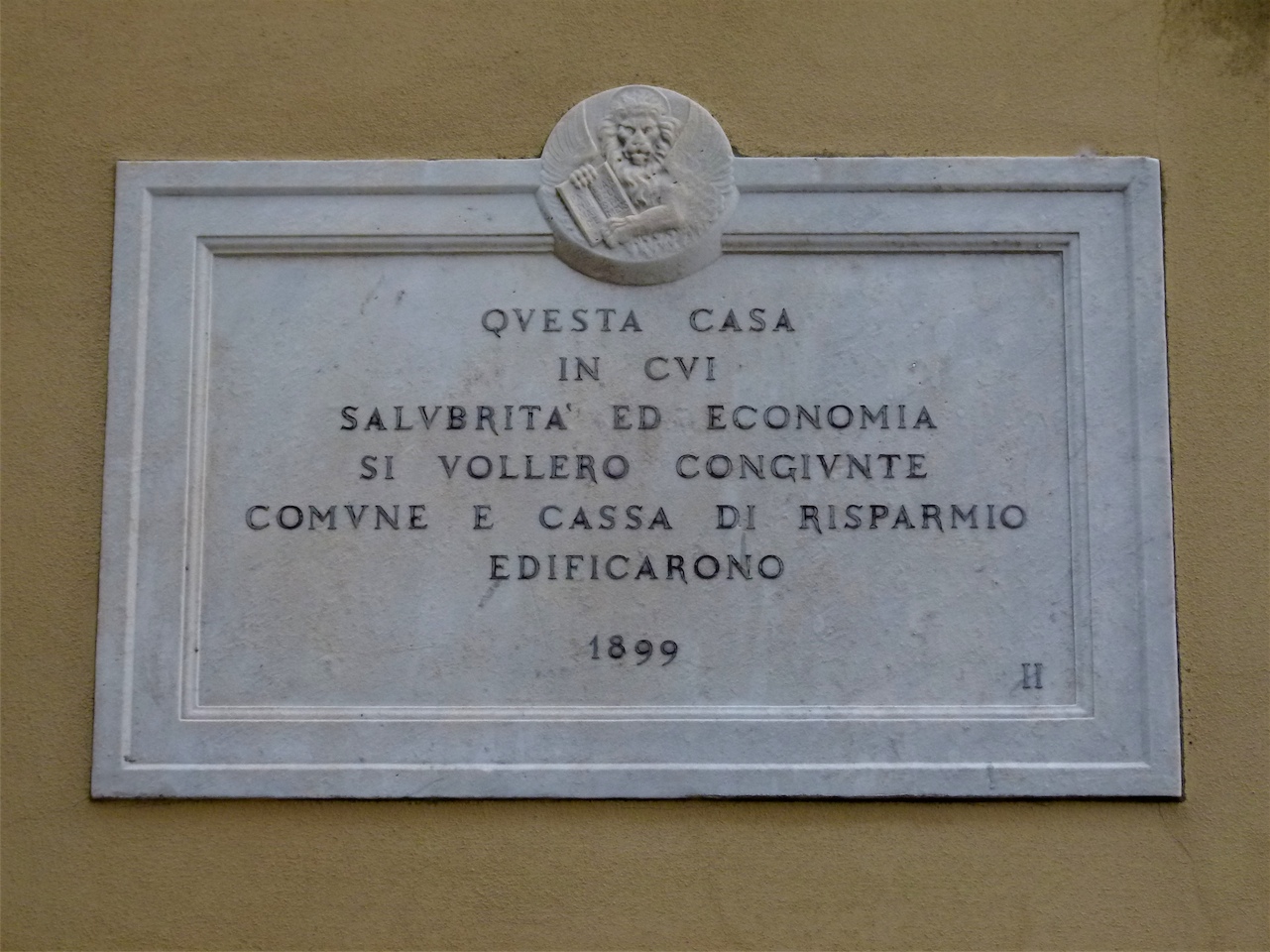 edificio (lapide, opera isolata) - produzione veneziana (fine sec. XIX)