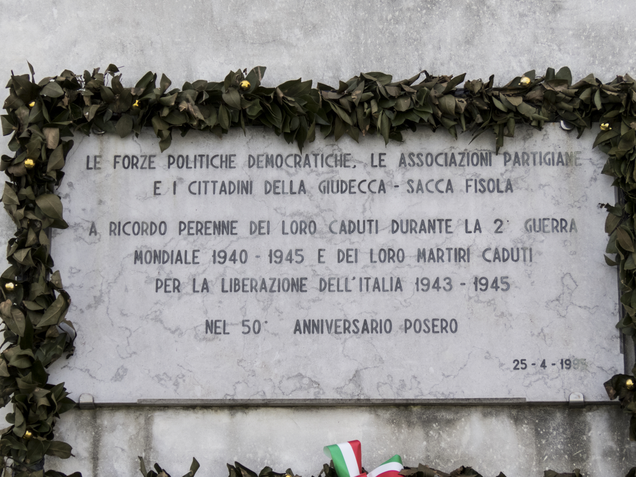 lapide, opera isolata - ambito veneziano (sec. XX)