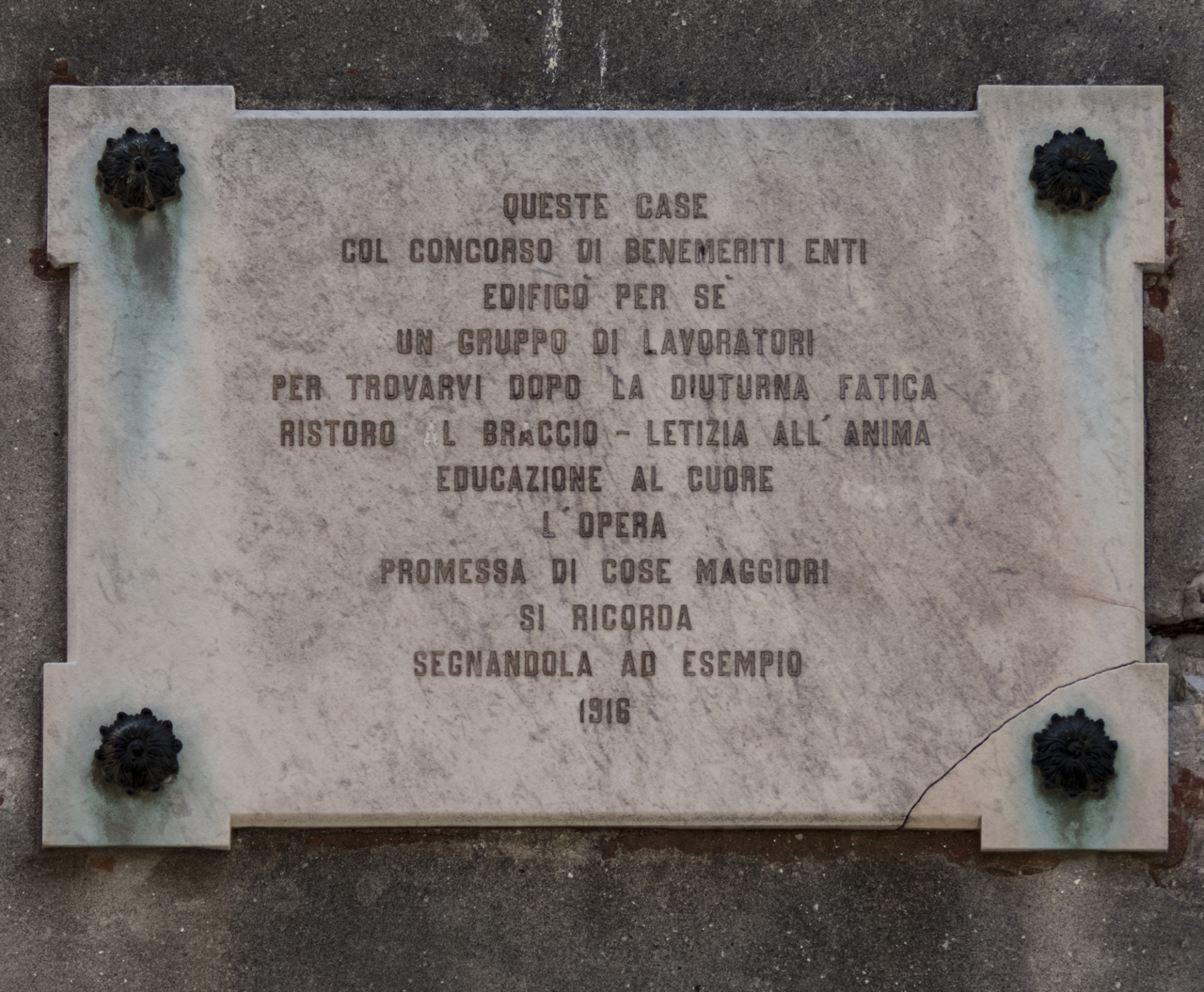 motivo decorativo fitomorfo (lapide, opera isolata) - ambito veneziano (sec. XX)