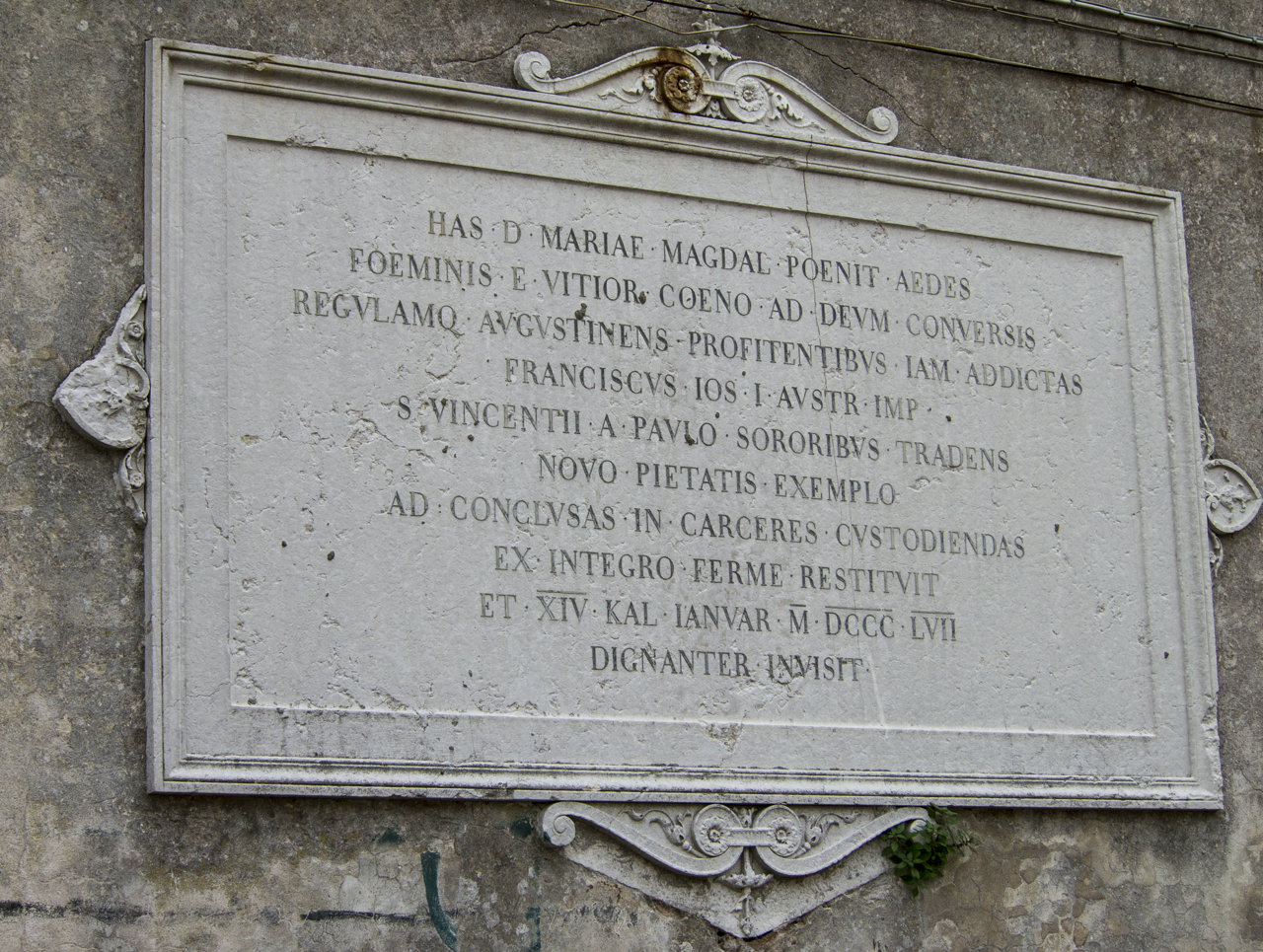motivi decorativi fitomorfi e a volute (lapide, opera isolata) - ambito veneziano (sec. XIX)