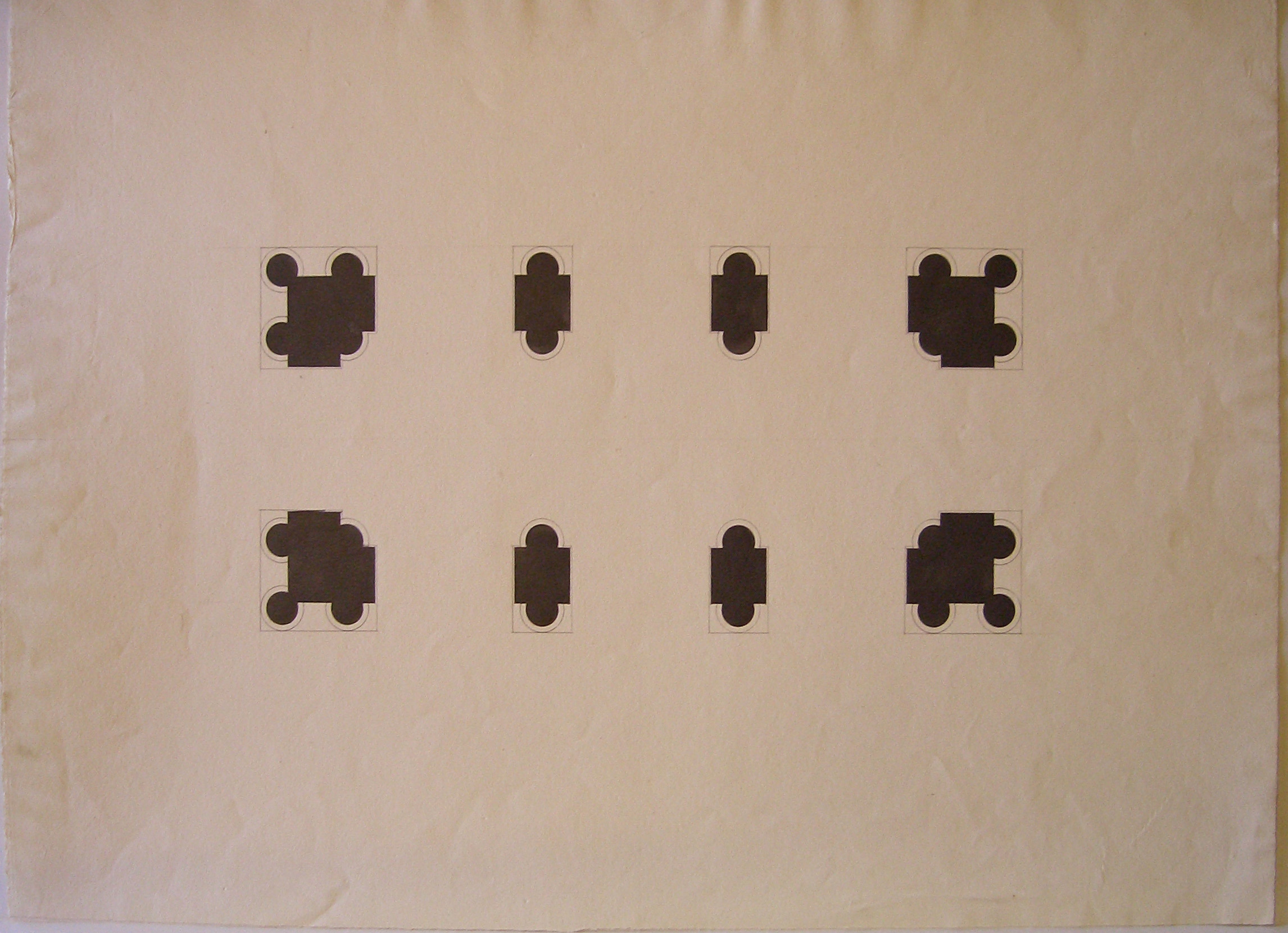 Progetto architettonico: Arco provvisorio di Porta Orientale a Milano. Pianta (disegno architettonico) di Cagnola Luigi (sec. XIX)