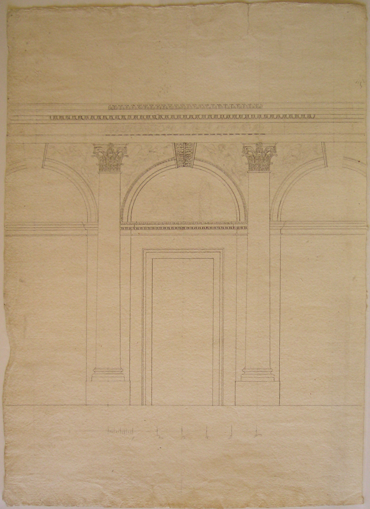 progetto architettonico: Casini dei Nobili a Milano (disegno architettonico) di Cagnola Luigi (sec. XIX)