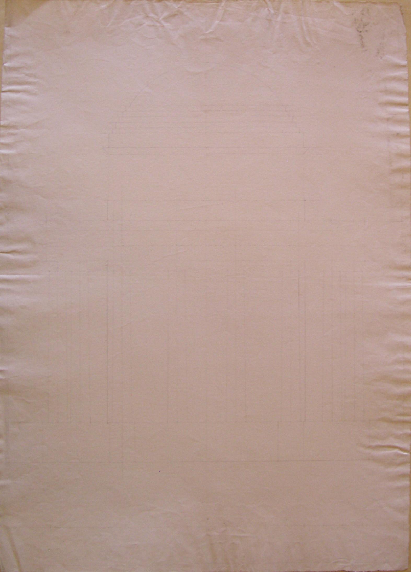 Prospetto di tempietto periptero (disegno architettonico, opera isolata) di Cagnola Luigi (attribuito) (fine/ metà secc. XVIII-XIX)