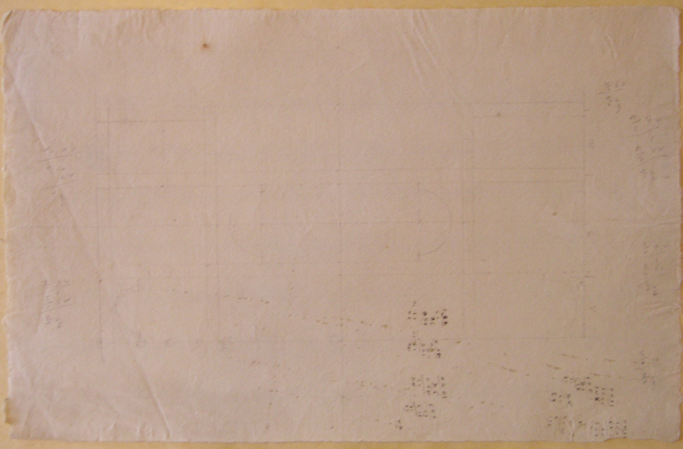 Pianta di casino con esedra (disegno architettonico, opera isolata) di Cagnola Luigi (attribuito) (fine/ metà secc. XVIII-XIX)