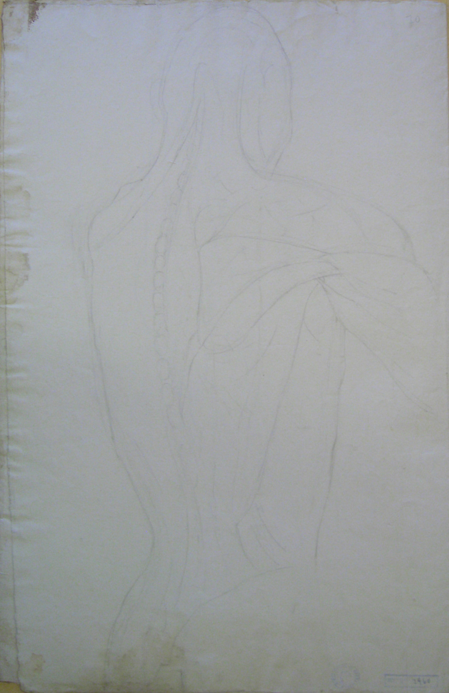 studi di figura umana (recto e verso) (disegno) di Cagnola Luigi (attribuito) (secc. XVIII/ XIX)