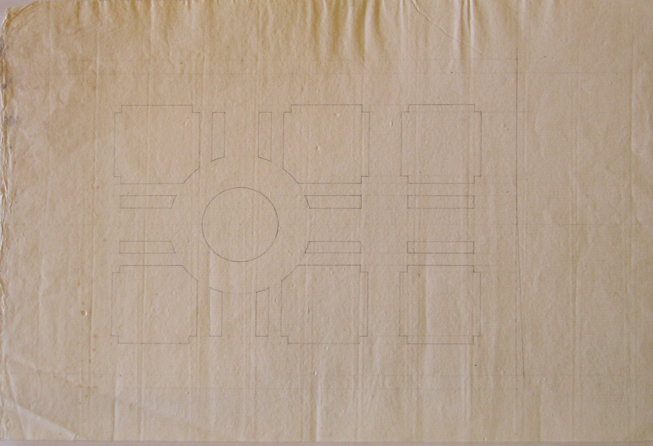 Studi per un giardino (disegno architettonico, opera isolata) di Cagnola Luigi (attribuito) (inizio/ metà secc. XVIII-XIX)