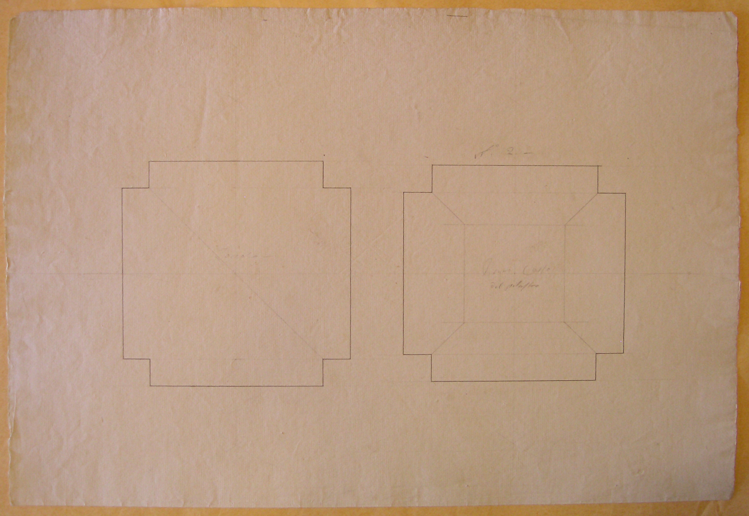 progetto architettonico: Burgthor a Vienna - studio per la pianta dei pilastri (disegno architettonico) di Cagnola Luigi (sec. XIX)