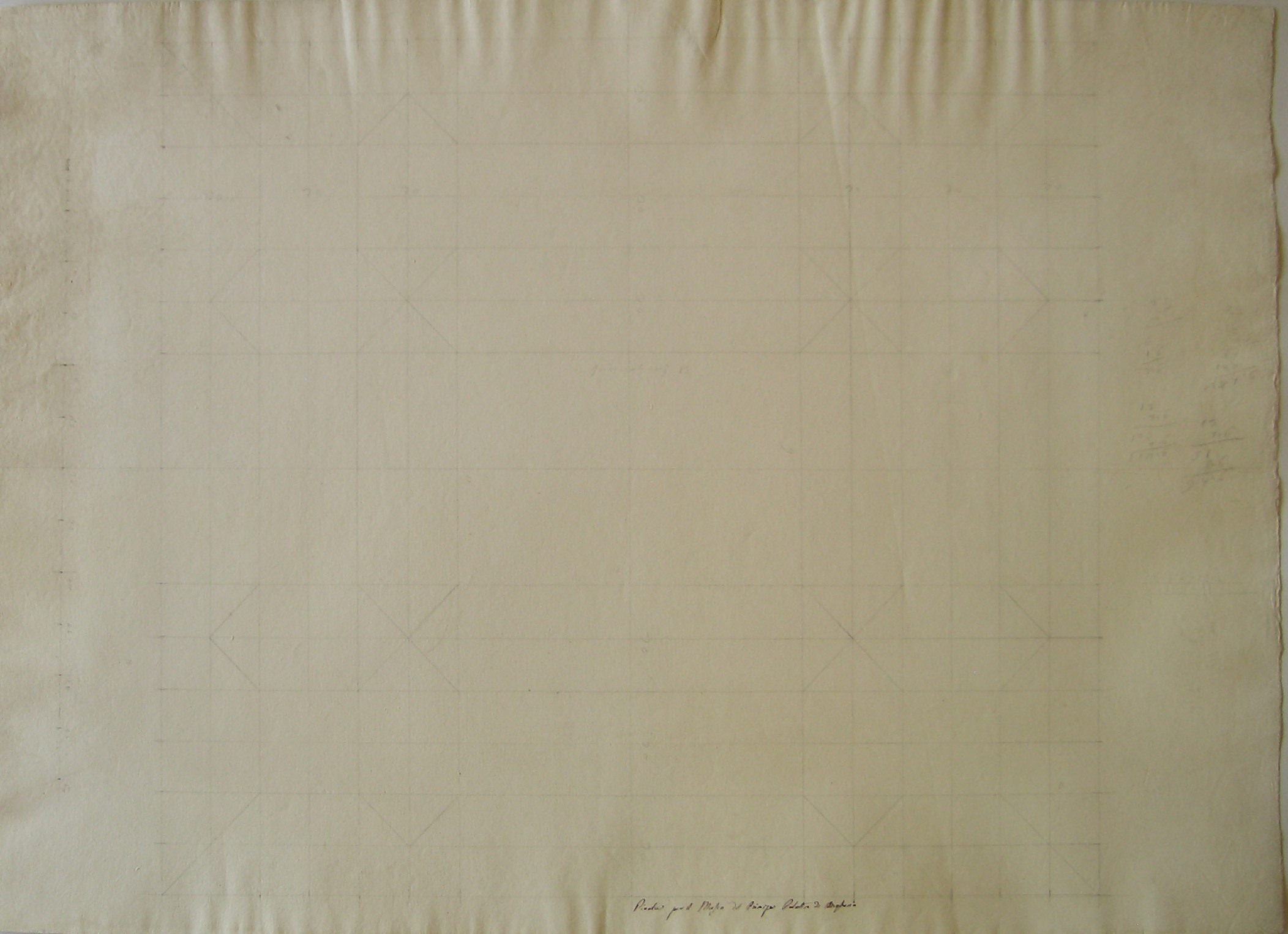 Progetto architettonico: Museo del Principe Palatino di Ungheria - Pianta (disegno architettonico, opera isolata) di Cagnola Luigi (attribuito) (sec. XIX)