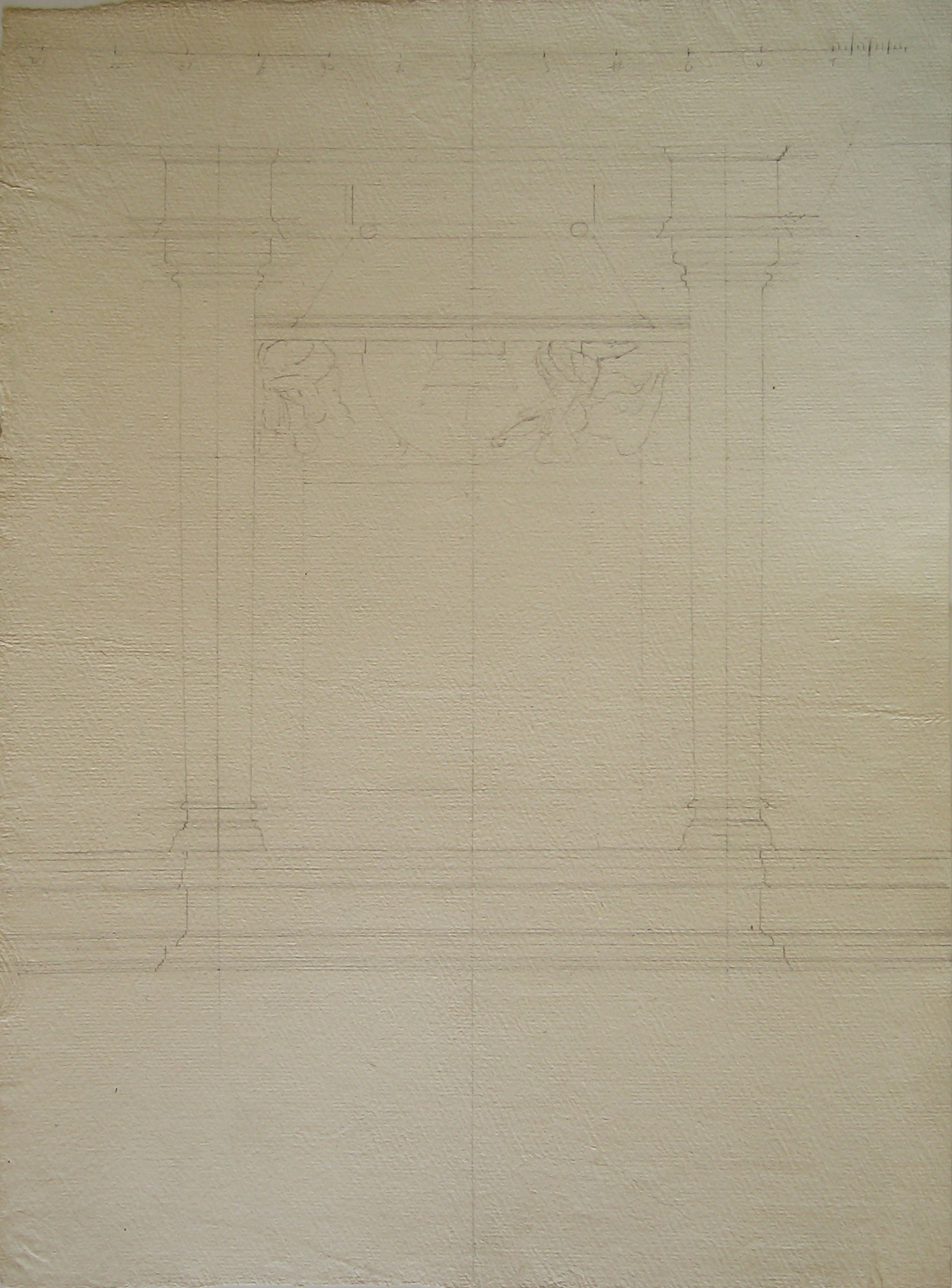 Progetto architettonico: Studio per un altare (disegno architettonico, opera isolata) di Cagnola Luigi (attribuito) (sec. XIX)