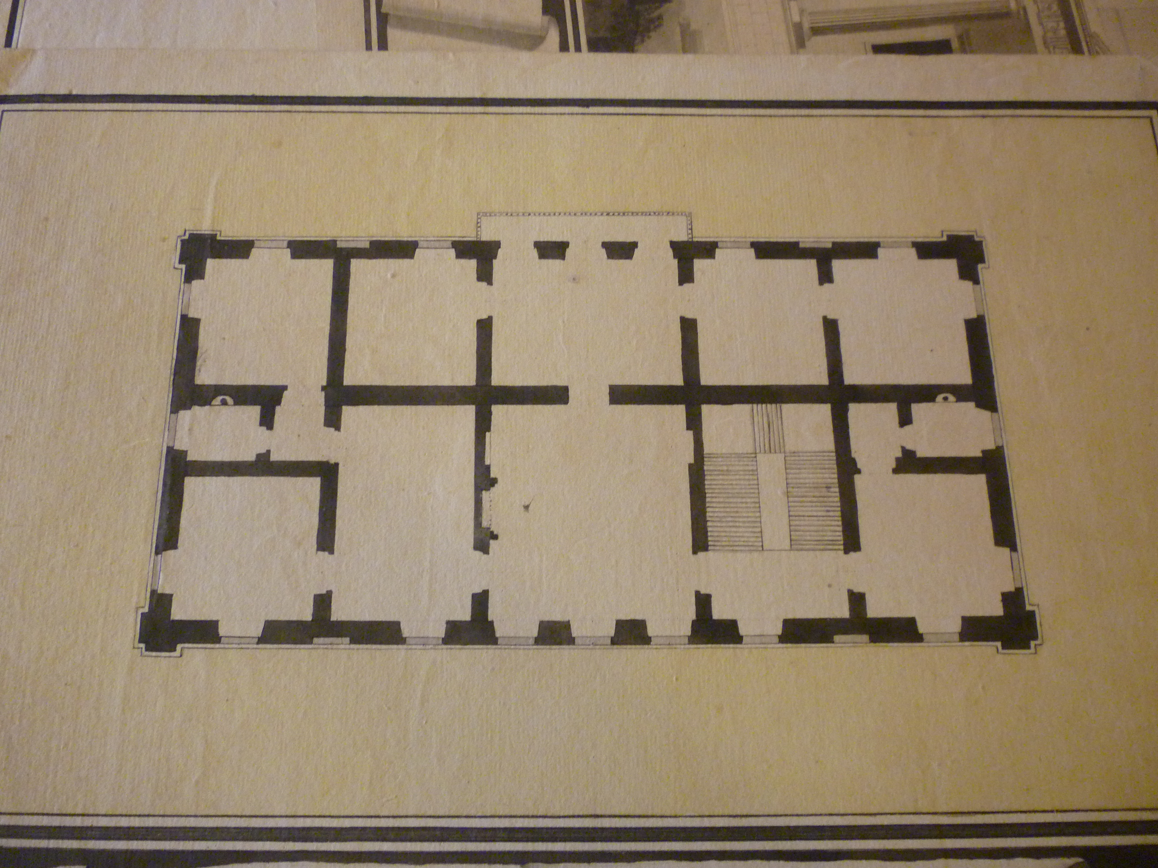 Pianta di un Casino di Campagna, Progetto architettonico: Casino di Campagna - Pianta (disegno architettonico, opera isolata) di Cagnola Luigi (attribuito) (sec. XIX)