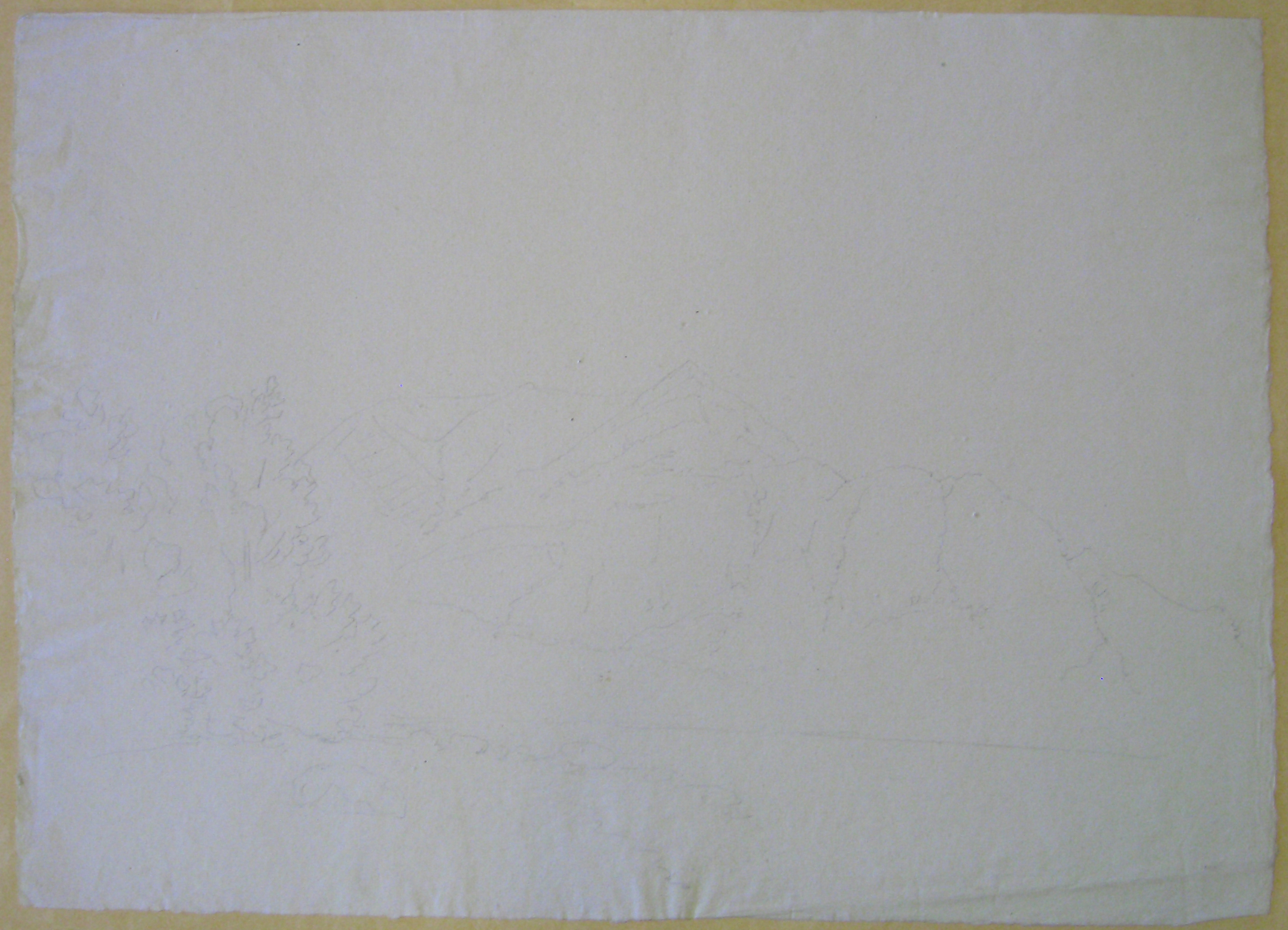 Veduta di paesaggio montano (disegno) di Nava Ambrogio (attribuito) (sec. XIX)