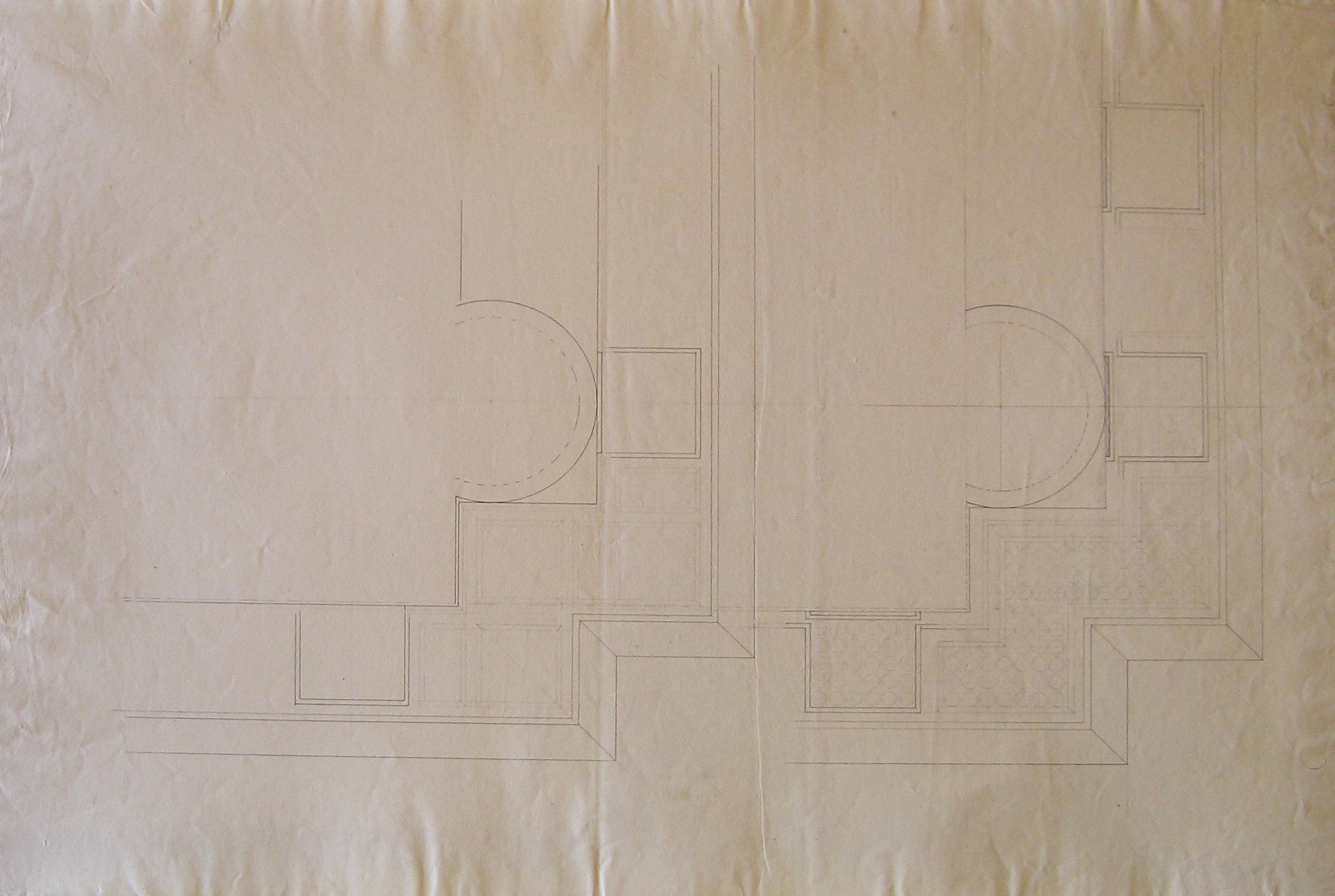 Progetto per il Burgthor (Vienna): pianta di una cornice (disegno architettonico, opera isolata) di Cagnola Luigi (sec. XIX)