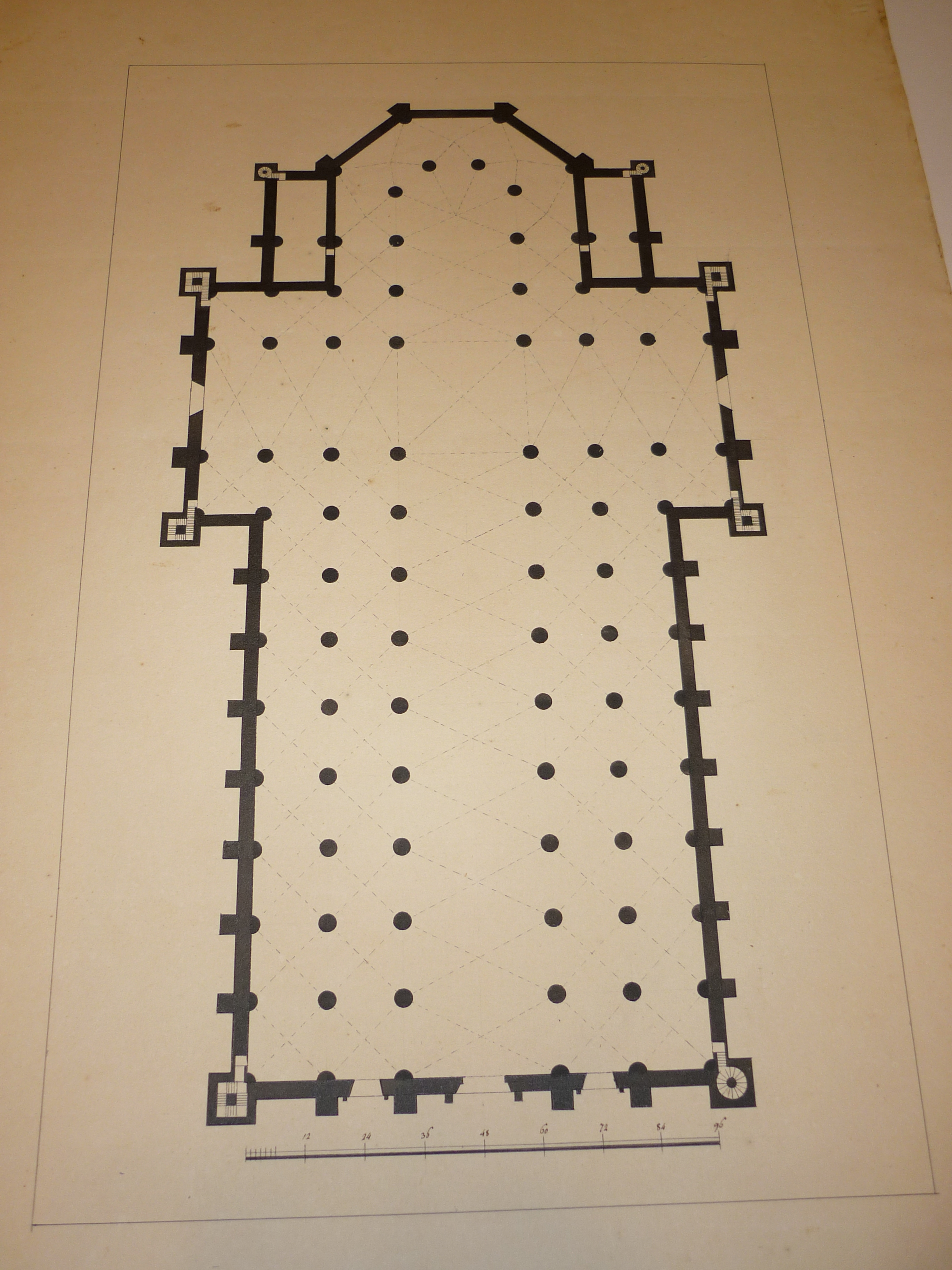 Pianta del Duomo di Milano (disegno architettonico, opera isolata) - ambito italiano (sec. XIX)