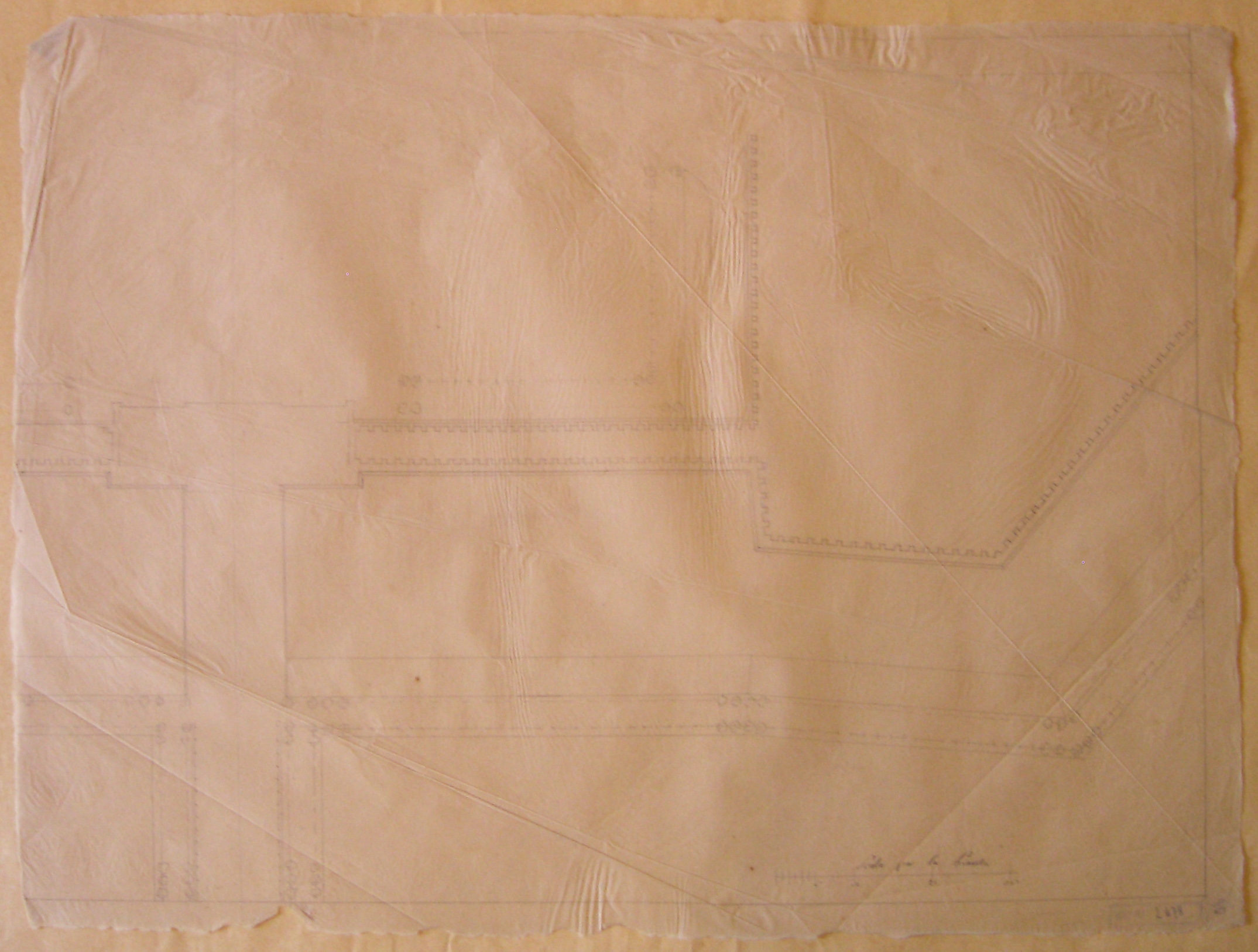 Progetto per il Burgthor (Vienna): pianta dei bastioni (disegno architettonico, opera isolata) di Cagnola Luigi (sec. XIX)