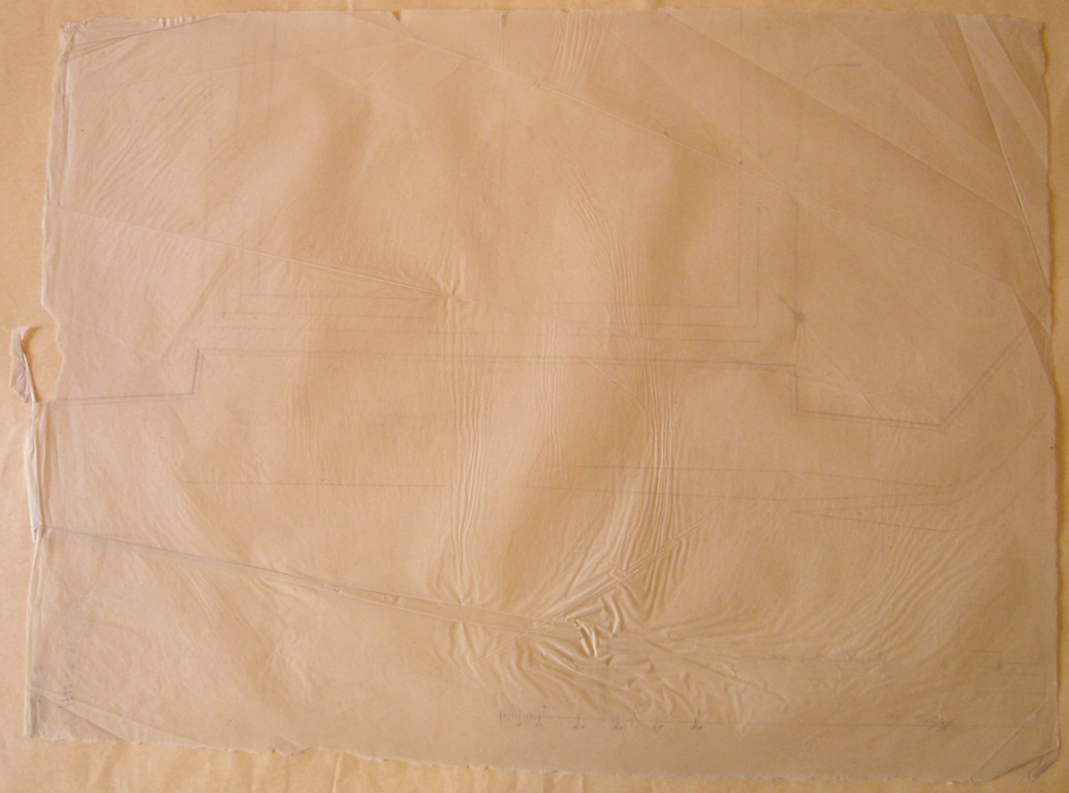 Progetto per il Burgthor (Vienna): pianta dei bastioni (disegno architettonico, opera isolata) di Cagnola Luigi (attribuito) (sec. XIX)