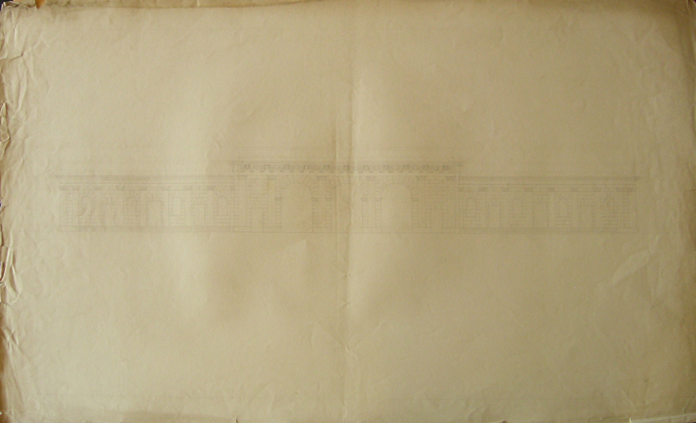 Progetto per il Burgthor (Vienna): prospetto della facciata verso l'Hofburg (disegno architettonico, opera isolata) di Cagnola Luigi (sec. XIX)