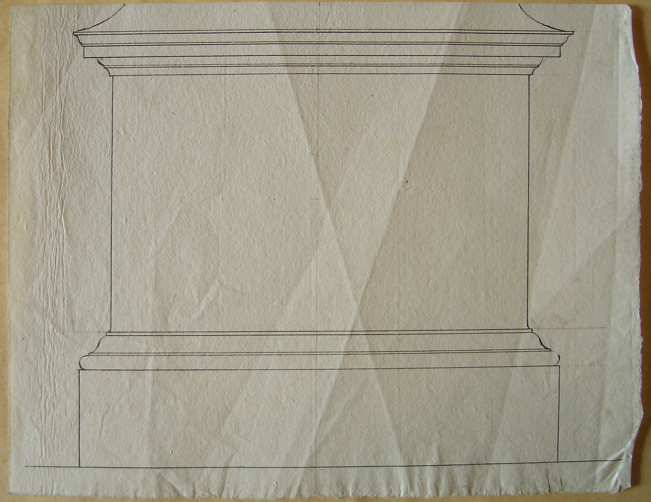 Studio di elemento architettonico (disegno architettonico, opera isolata) - ambito italiano (fine/ inizio secc. XVIII/XIX)