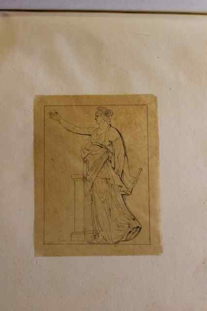 Progetto per l'Arco della Pace (Milano): la Poesia (disegno, opera isolata) di Cagnola Luigi (sec. XIX)