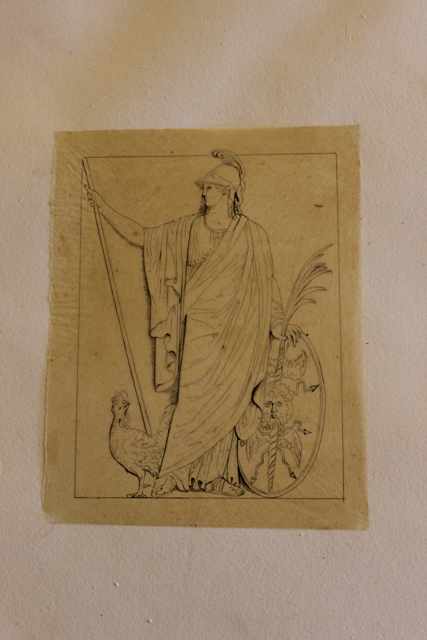 Progetto per l'Arco della Pace (Milano): la Vigilanza (disegno, opera isolata) di Cagnola Luigi (sec. XIX)