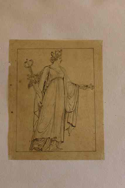 Progetto per l'Arco della Pace (Milano): la Lombardia (disegno, opera isolata) di Cagnola Luigi (sec. XIX)