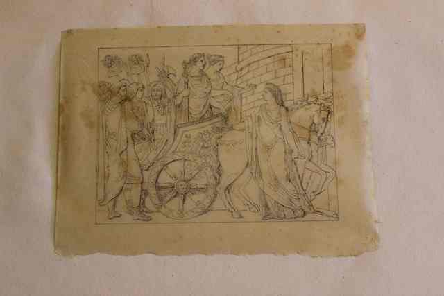 Progetto per l'Arco della Pace (Milano): l'Ingresso delle autorità reali e imperiali in Milano (disegno, opera isolata) di Cagnola Luigi (sec. XIX)