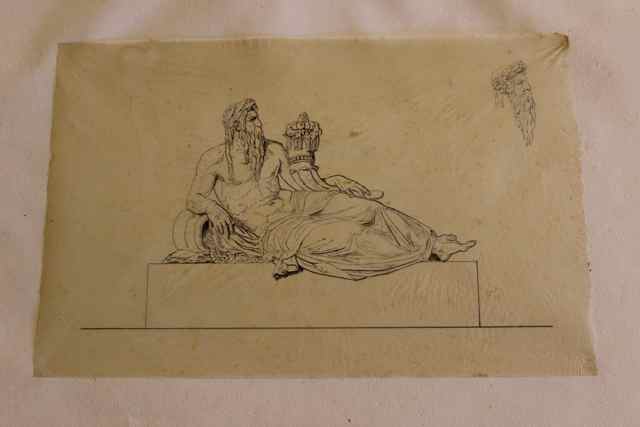 Progetto per l'Arco della Pace (Milano): il Ticino (disegno, opera isolata) di Cagnola Luigi (sec. XIX)