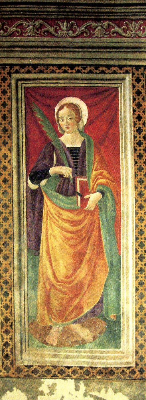 Santa Caterina d'Alessandria (dipinto) di Gatti Saturnino (maniera) - ambito abruzzese (fine/ inizio sec. XV/XVI)