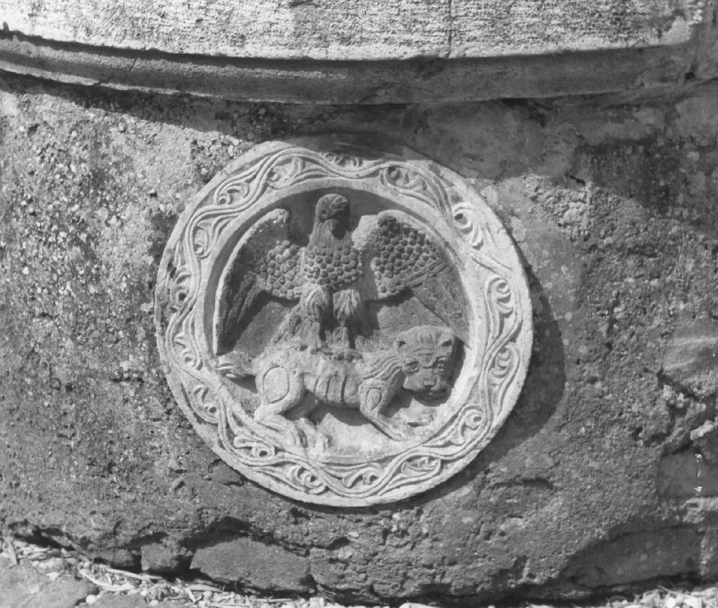 aquila e felino (patera) - ambito lombardo (fine/ inizio secc. XIX-XX)