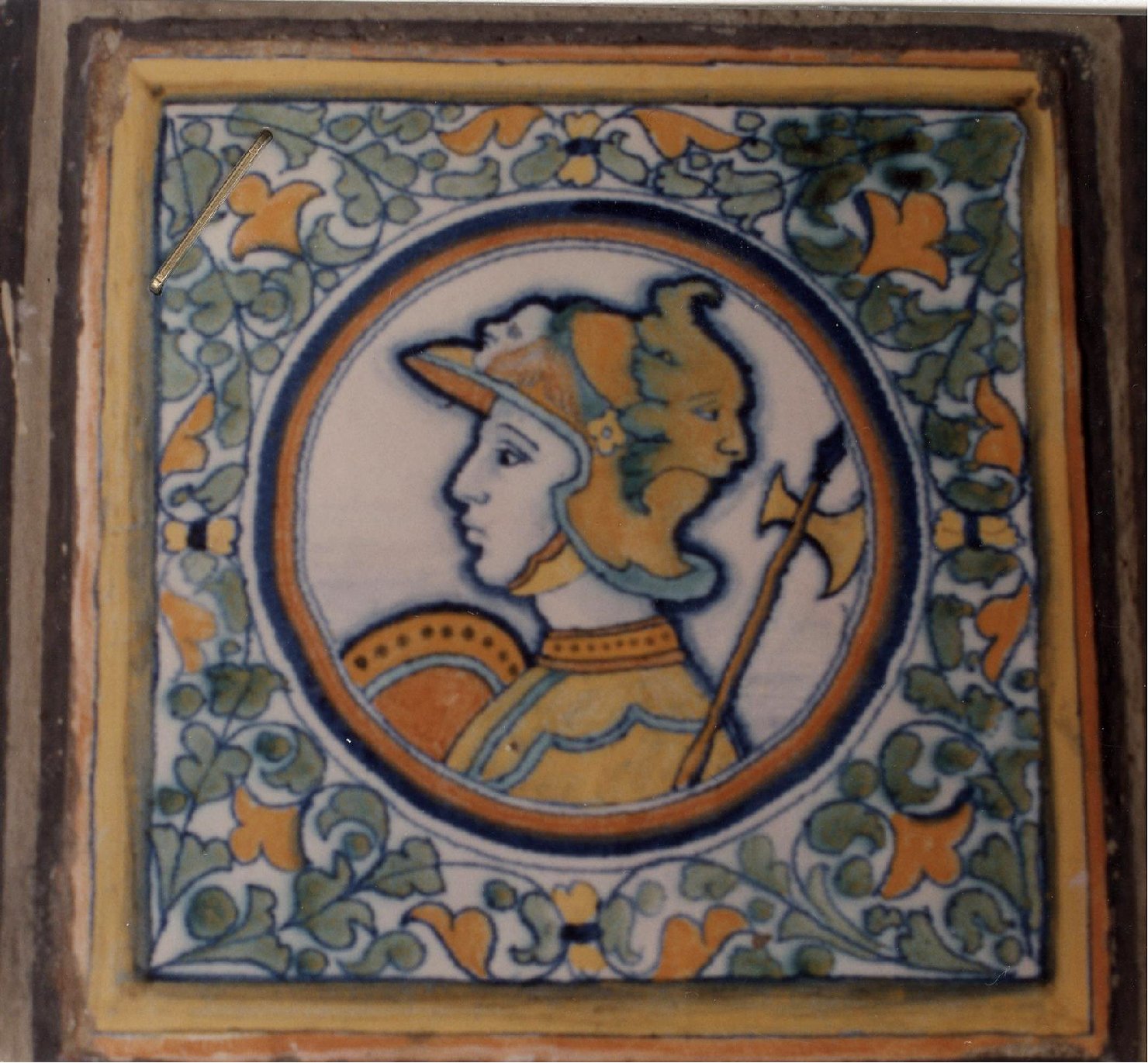 mattonella, coppia - manifattura umbra (sec. XX)