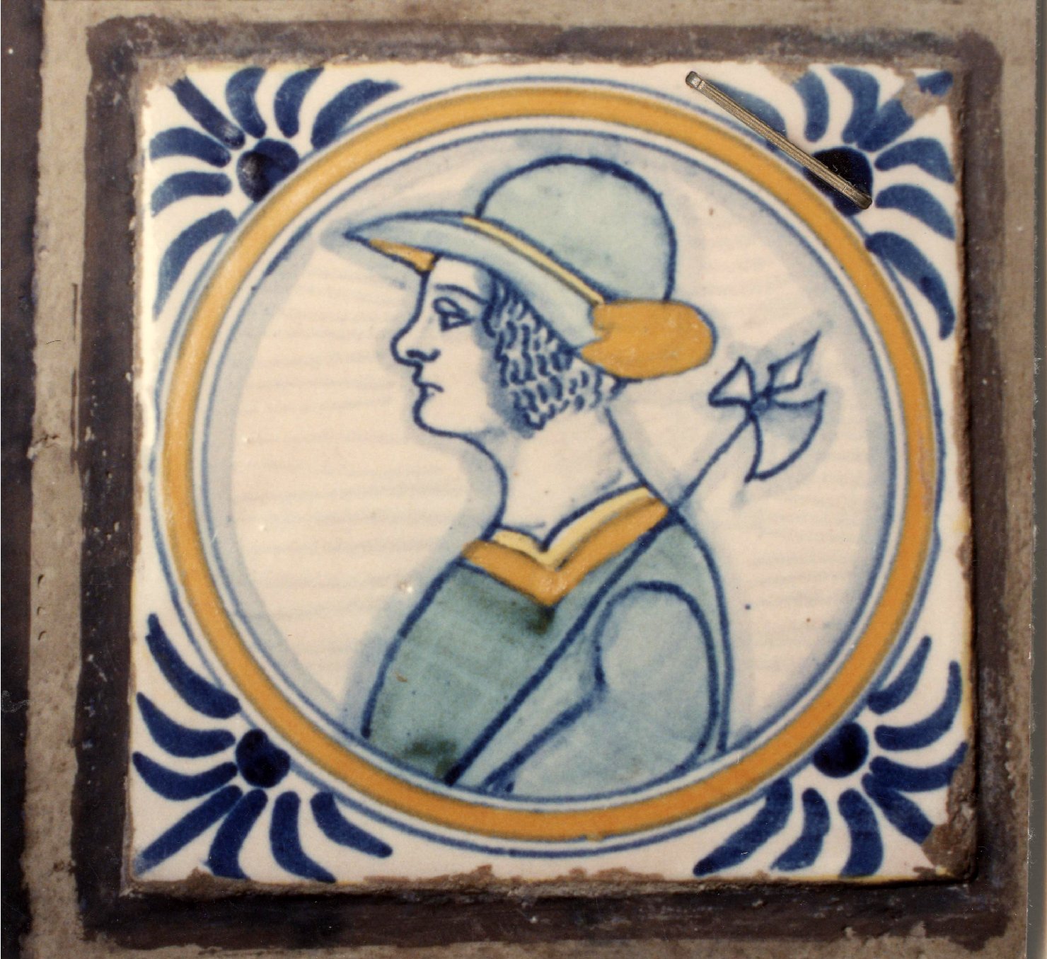 mattonella, coppia - manifattura faentina (sec. XX)