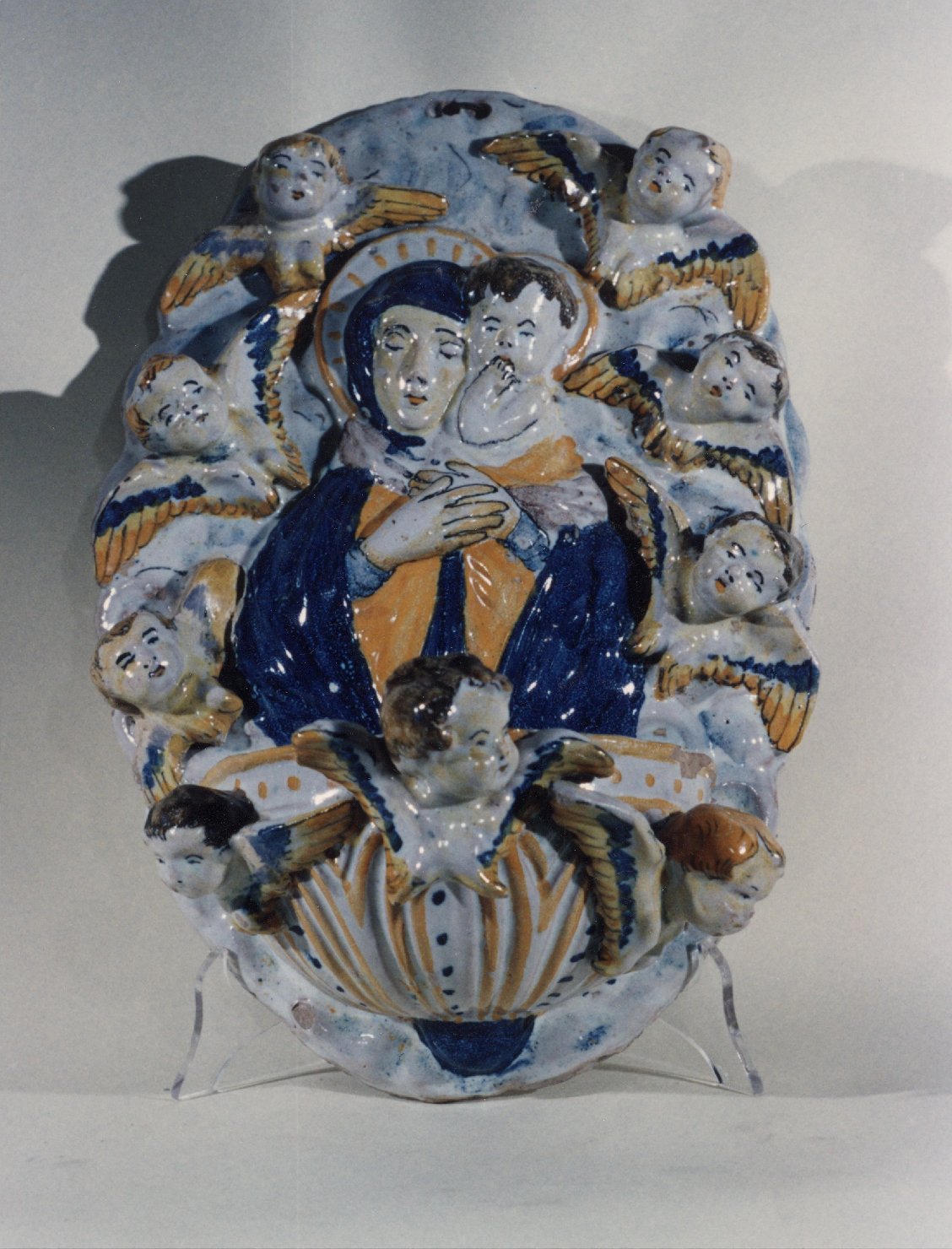 Madonna con Bambino (acquasantiera pensile) - manifattura Italia centrale (sec. XIX)