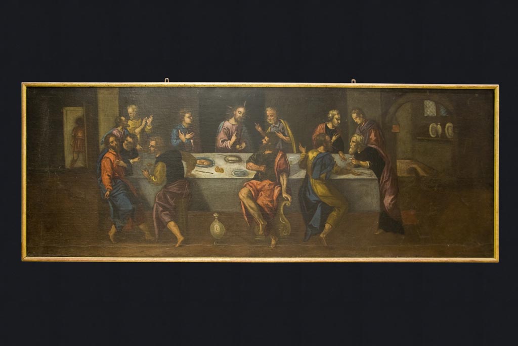 ultima cena (dipinto, opera isolata) - ambito veneto (prima meta' sec. XVII)