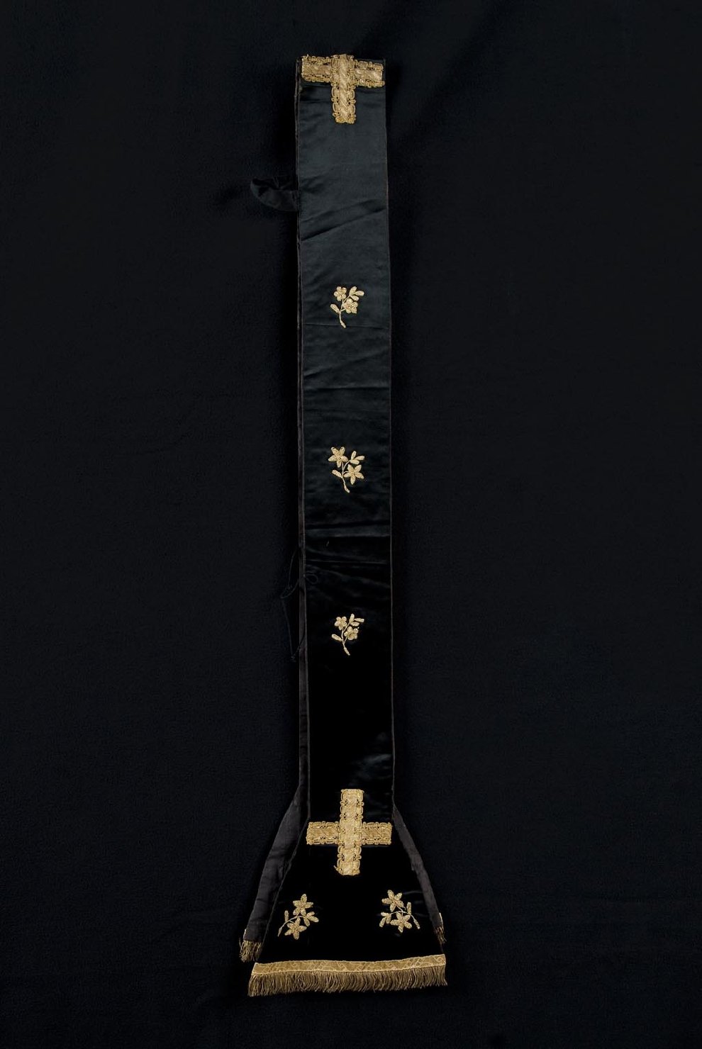 motivi decorativi floreali (stola, elemento d'insieme) - manifattura italiana (meta' sec. XIX)