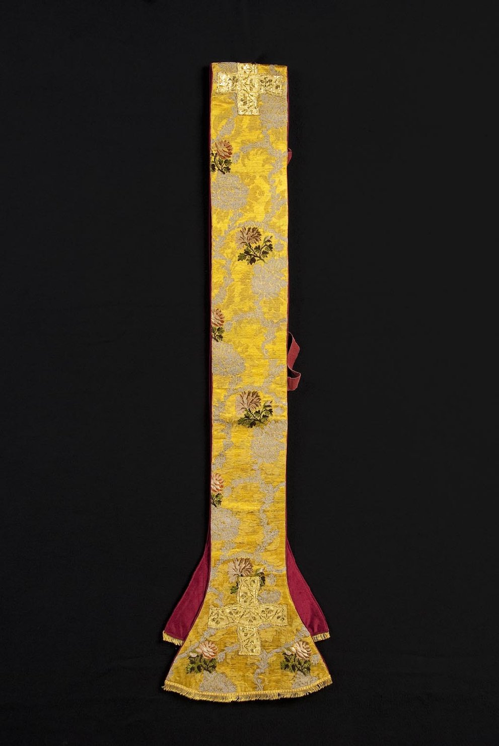 motivi decorativi floreali (stola, opera isolata) - manifattura veneta (secondo quarto sec. XVIII)