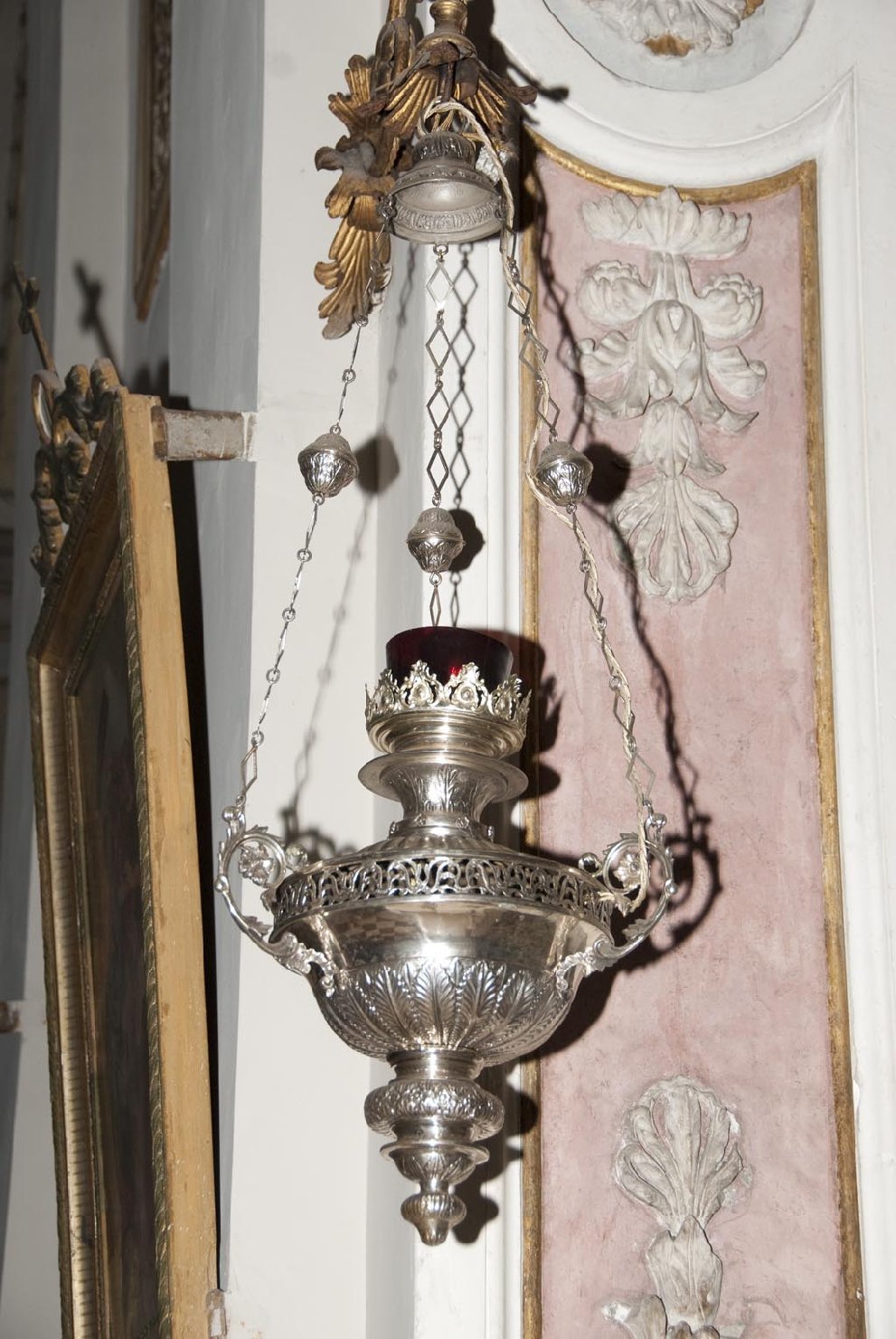 motivi decorativi vegetali (lampada pensile, coppia) - bottega veneta (fine/ inizio secc. XIX/ XX)