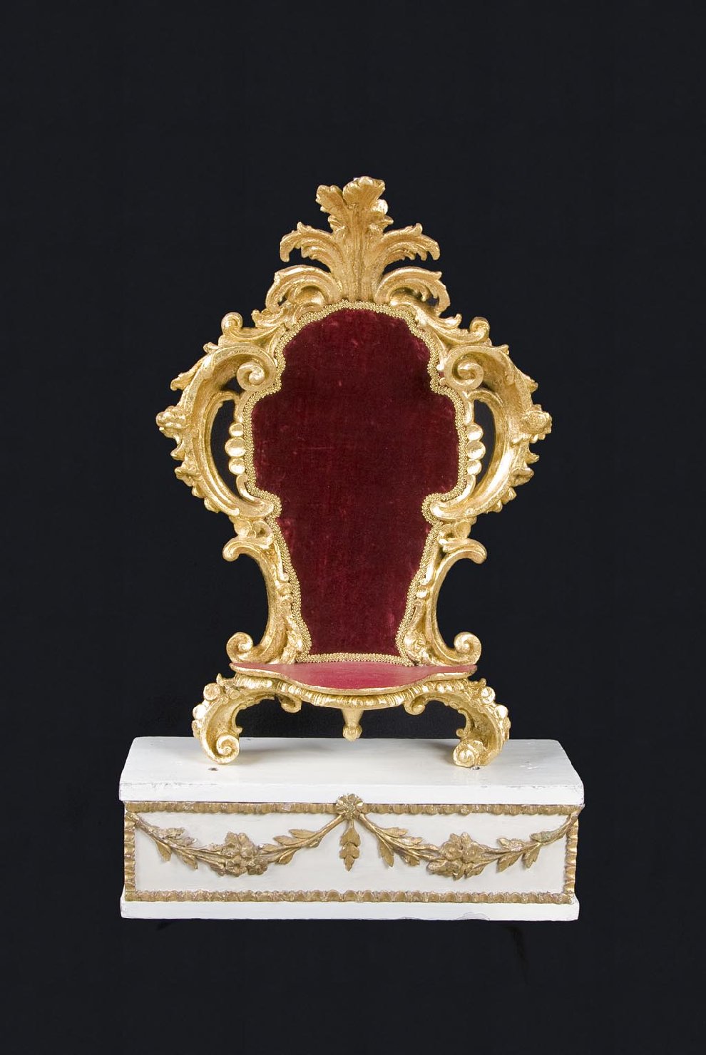 tronetto per esposizione eucaristica, opera isolata - bottega veneta (ultimo quarto, prima meta' sec. XVIII, sec. XIX)