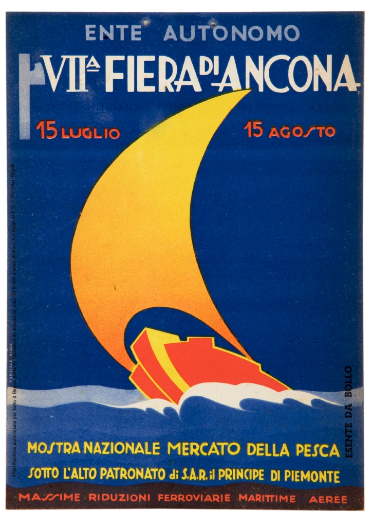 barca a vela (locandina) - ambito italiano (sec. XX)