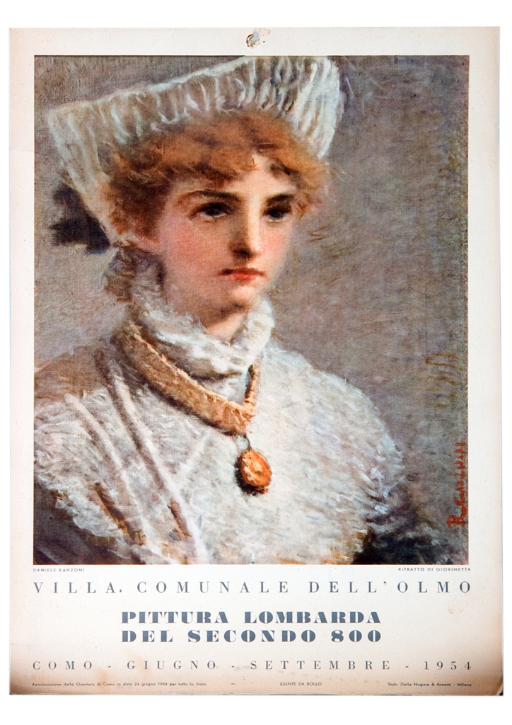 riproduzione del ritratto Giovinetta in bianco di Daniele Ranzoni (locandina) - ambito lombardo (sec. XX)