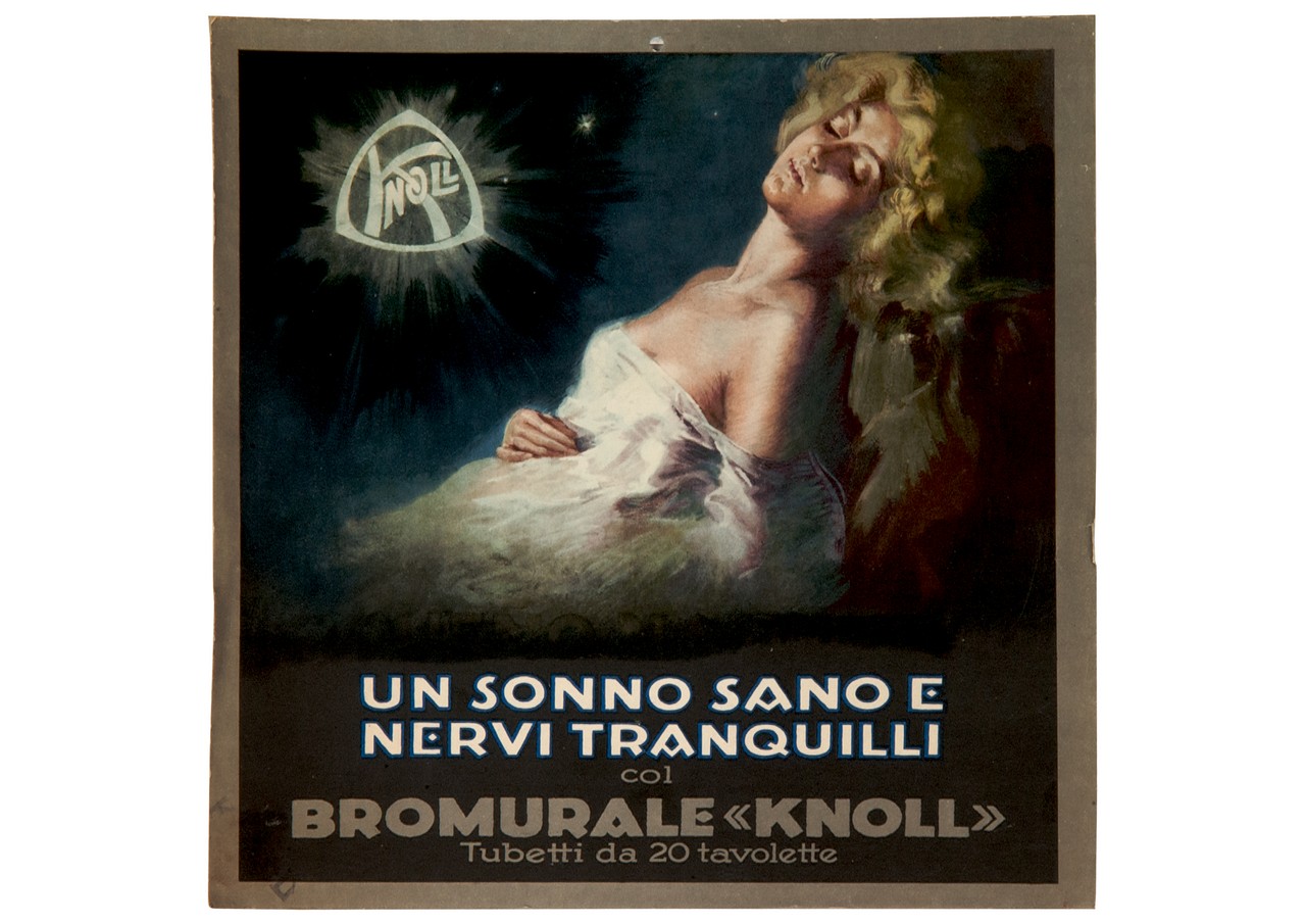 donna riposa alla luce delle stelle (locandina) - ambito italiano (sec. XX)