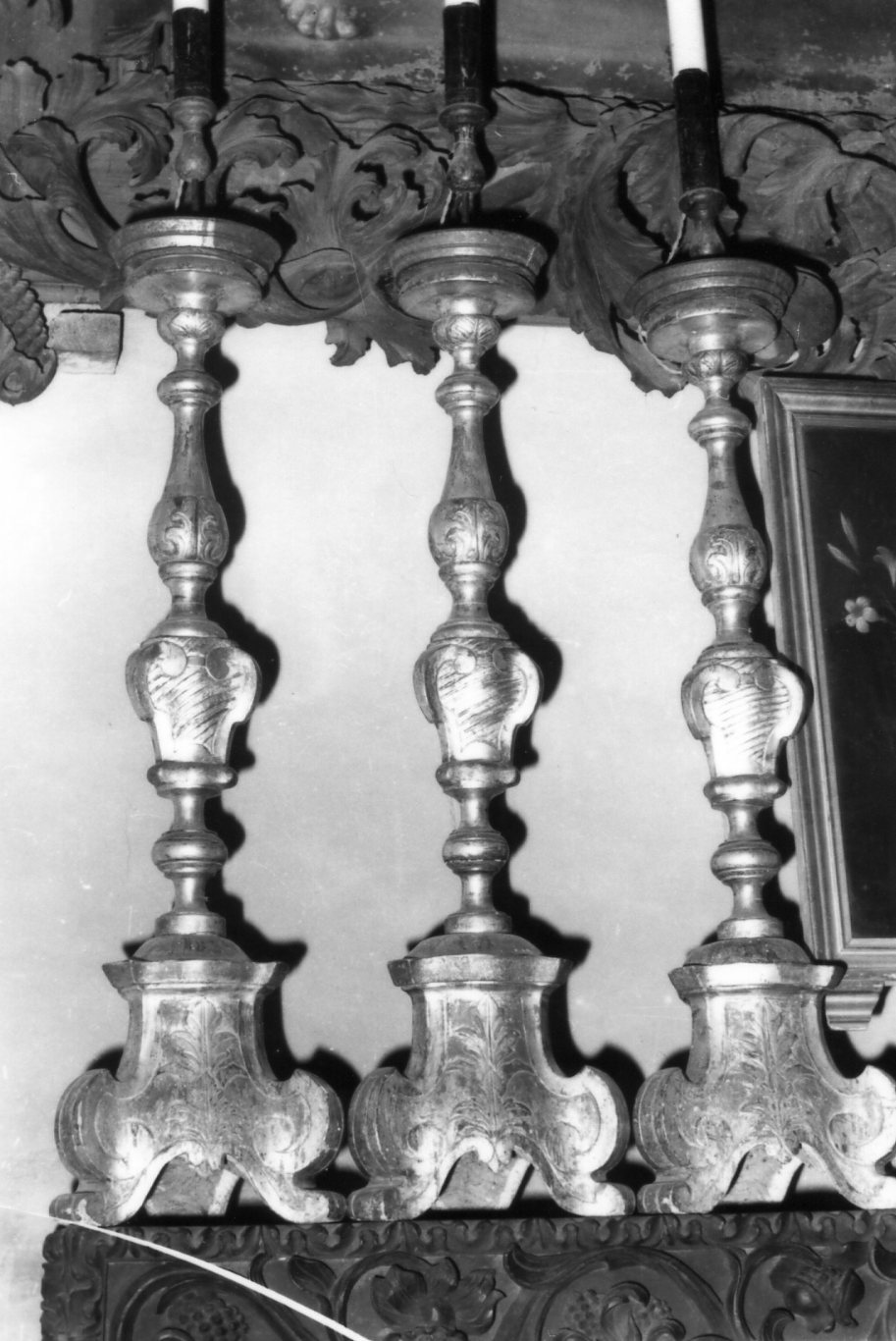 candeliere, serie - bottega emiliana (seconda meta' sec. XVIII)