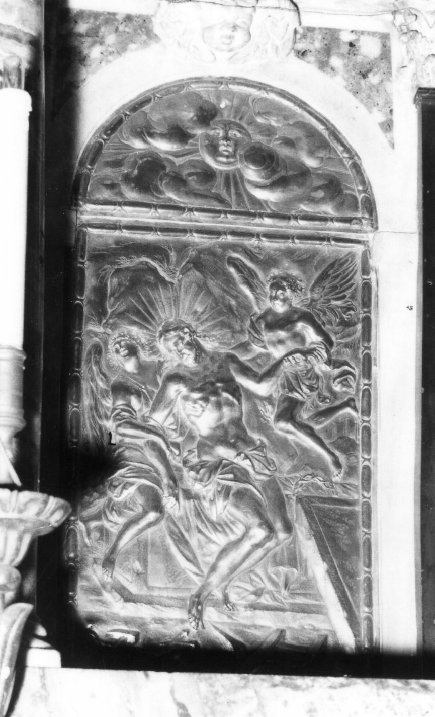 Cristo deposto dalla croce (sportello di tabernacolo) - bottega emiliana (seconda meta' sec. XVII)