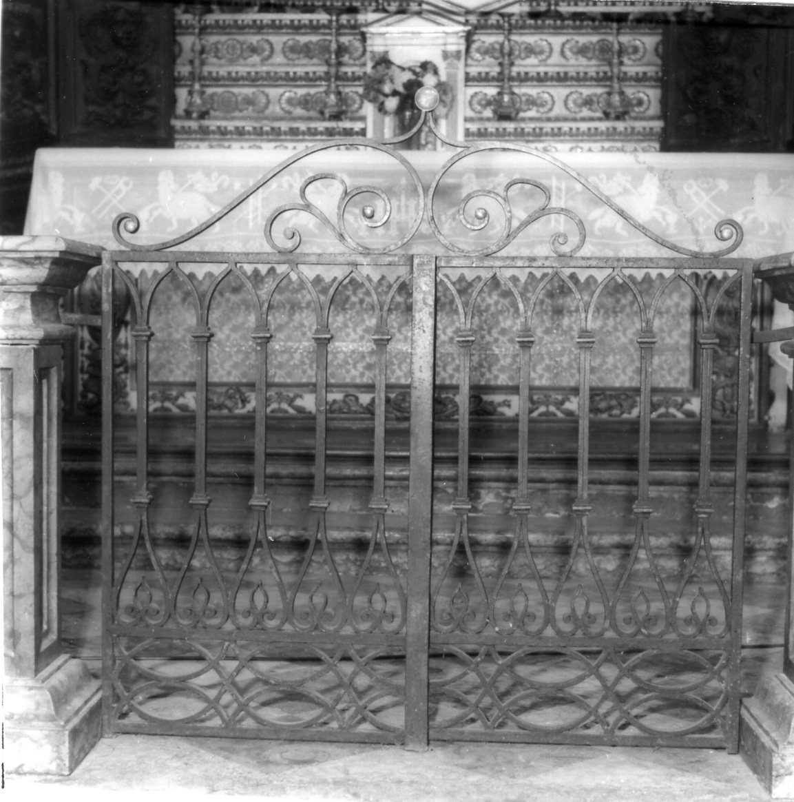 cancellata di balaustrata, serie - bottega emiliana (seconda meta' sec. XIX)