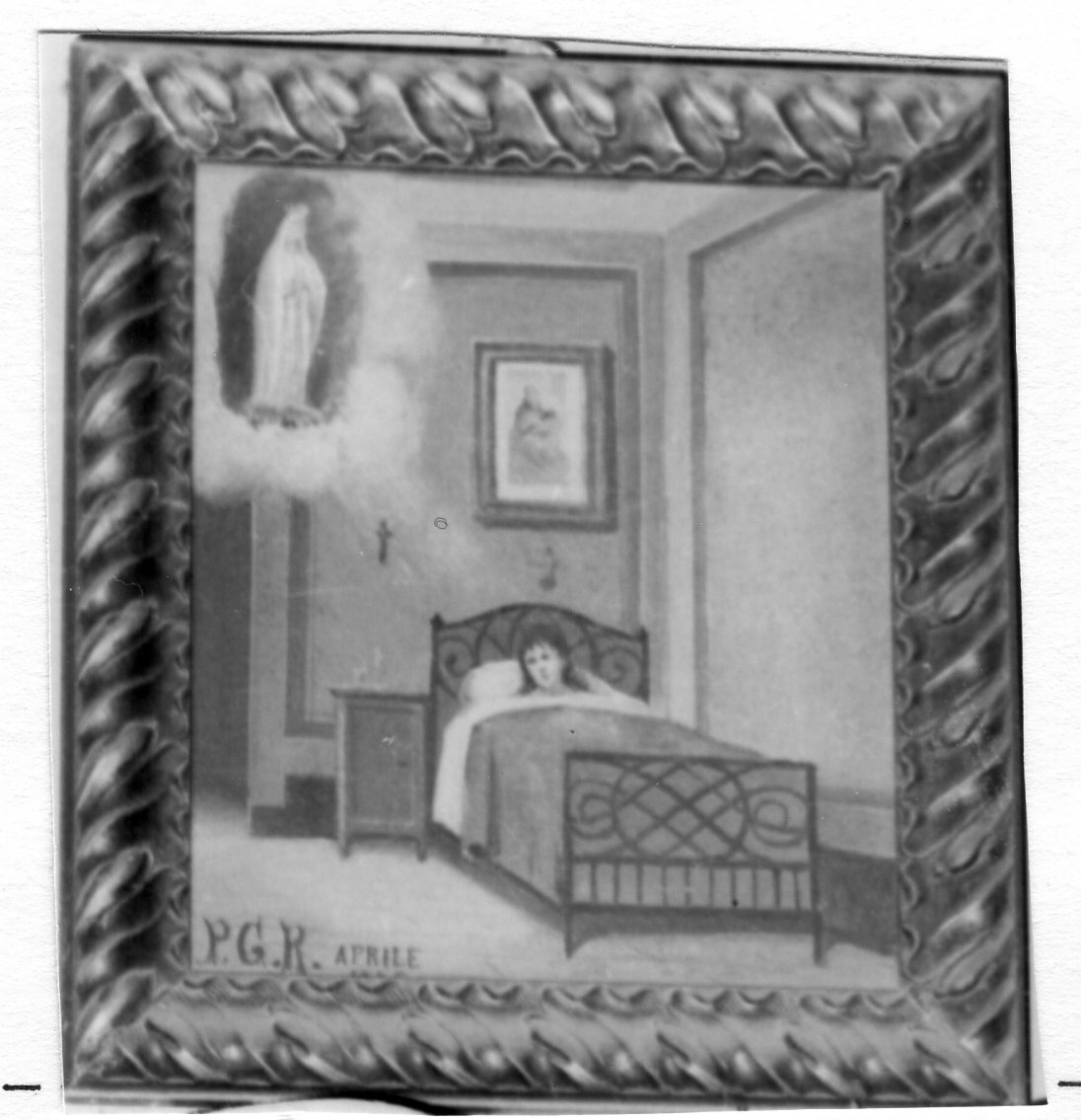 ammalata a letto (ex voto) - ambito modenese (sec. XIX)