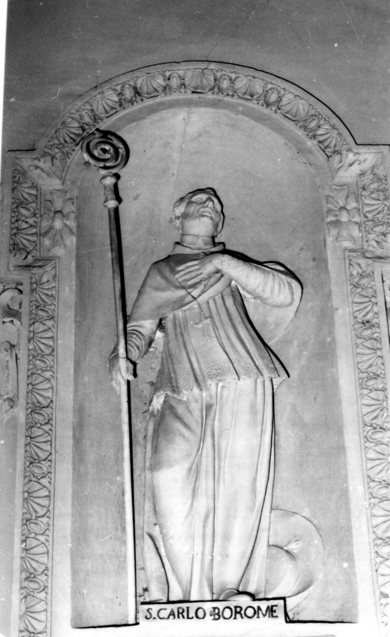 San Carlo Borromeo (statua) di Tadolini Petronio (sec. XVIII)