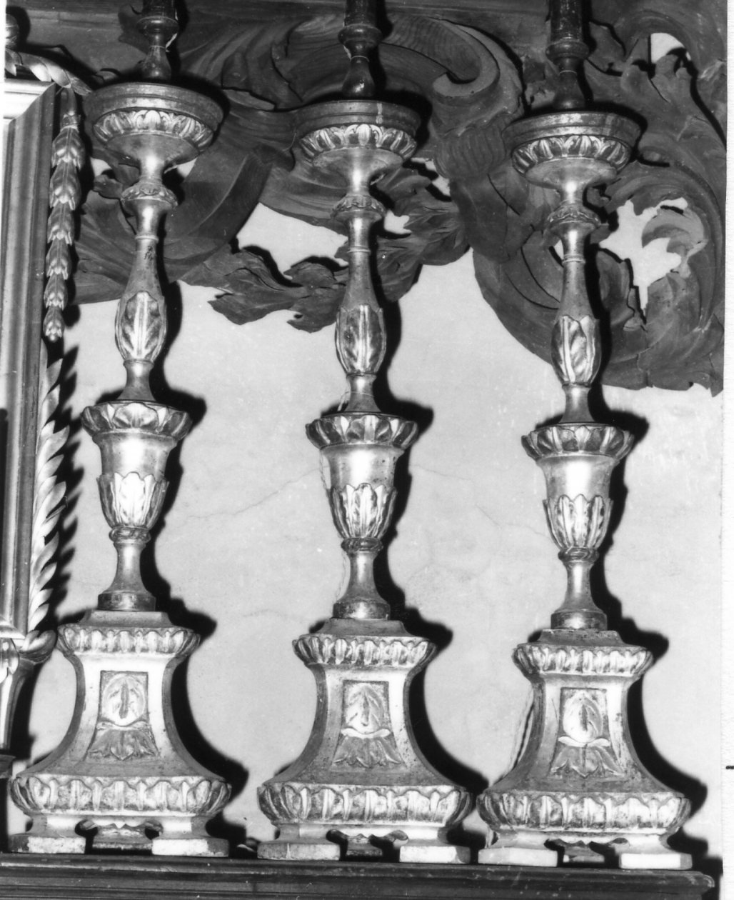 candeliere, serie - bottega emiliana (meta' sec. XIX)