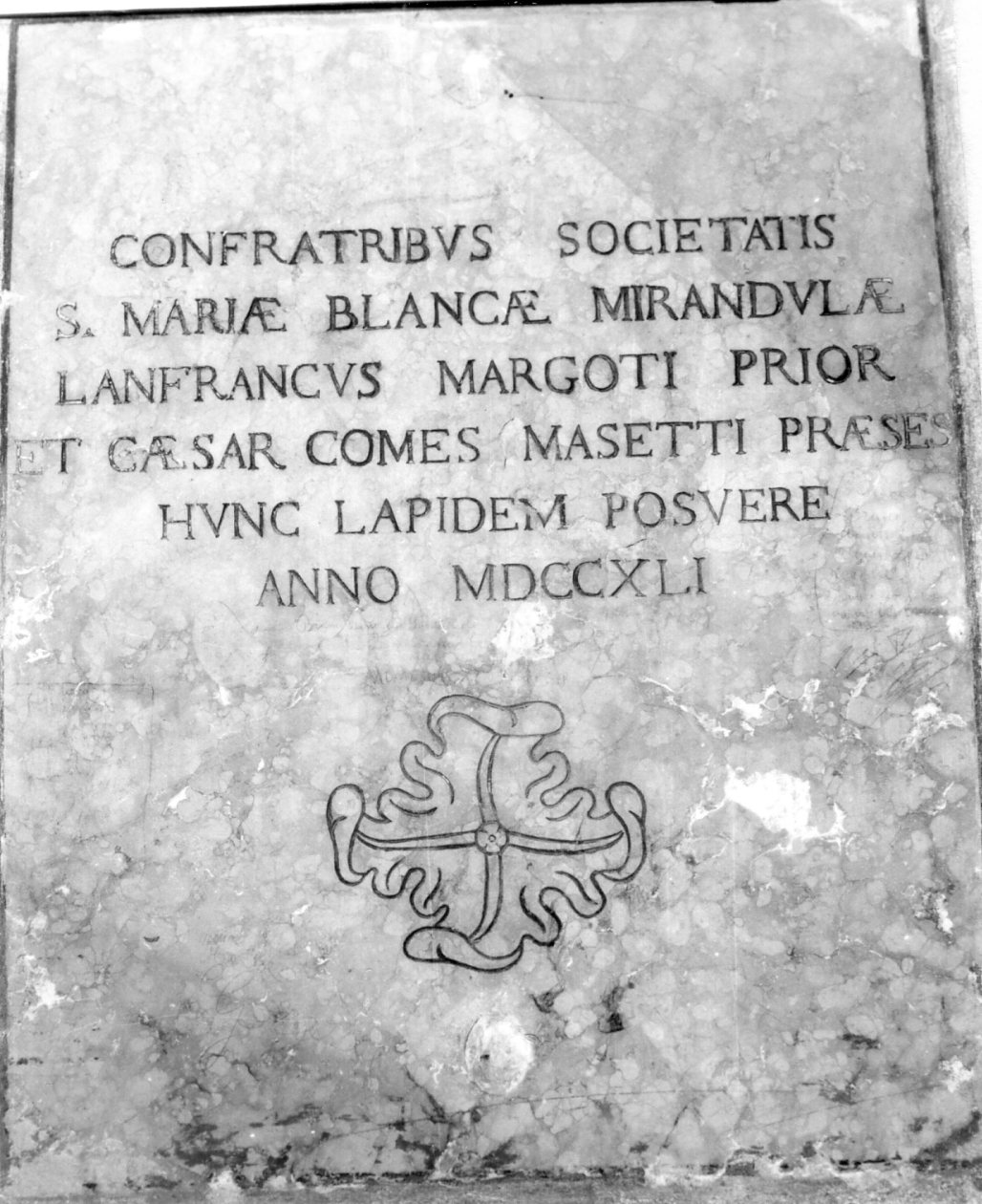 lapide tombale - bottega modenese (sec. XVIII)