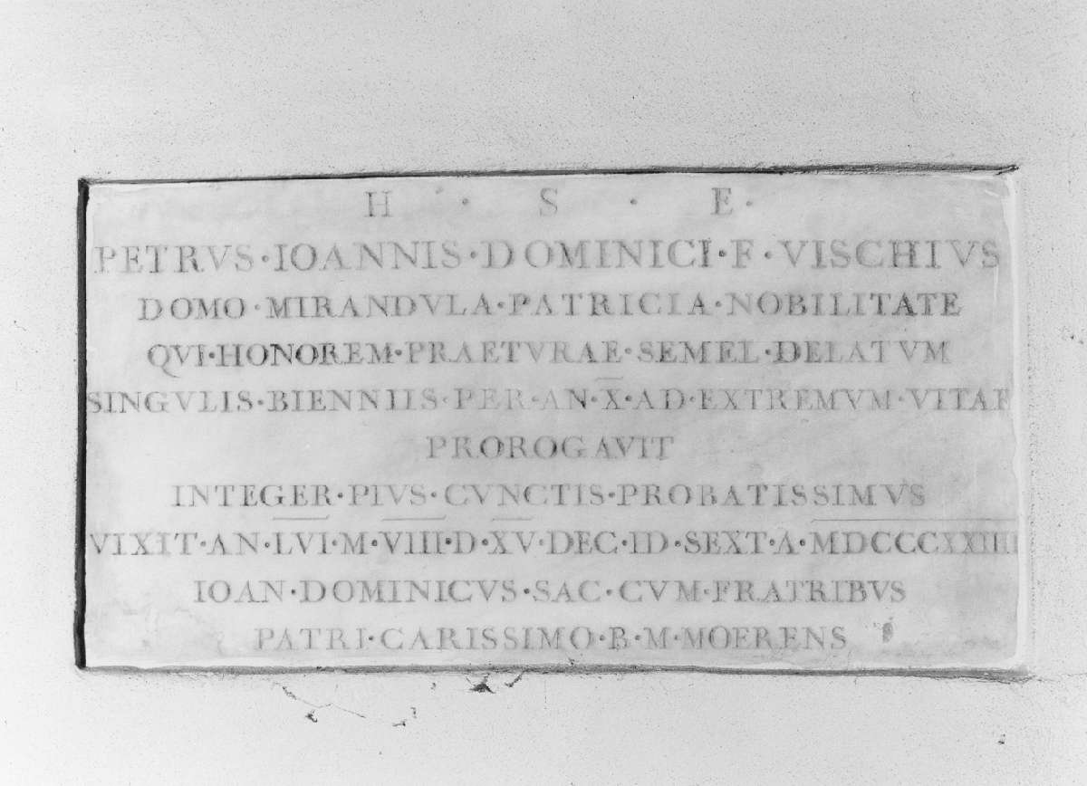 lapide tombale - manifattura emiliana (sec. XIX)